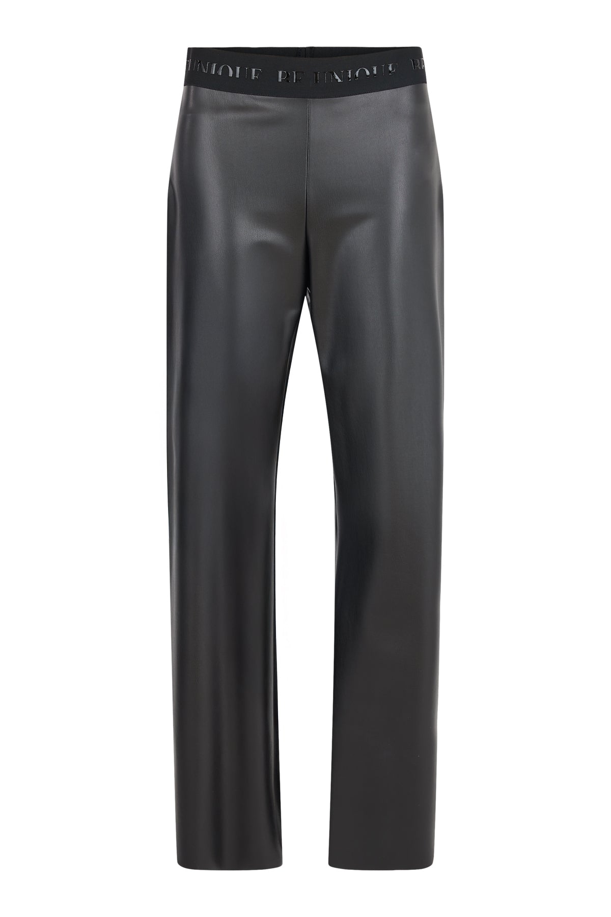 Black Faux Leather Trousers - 61080