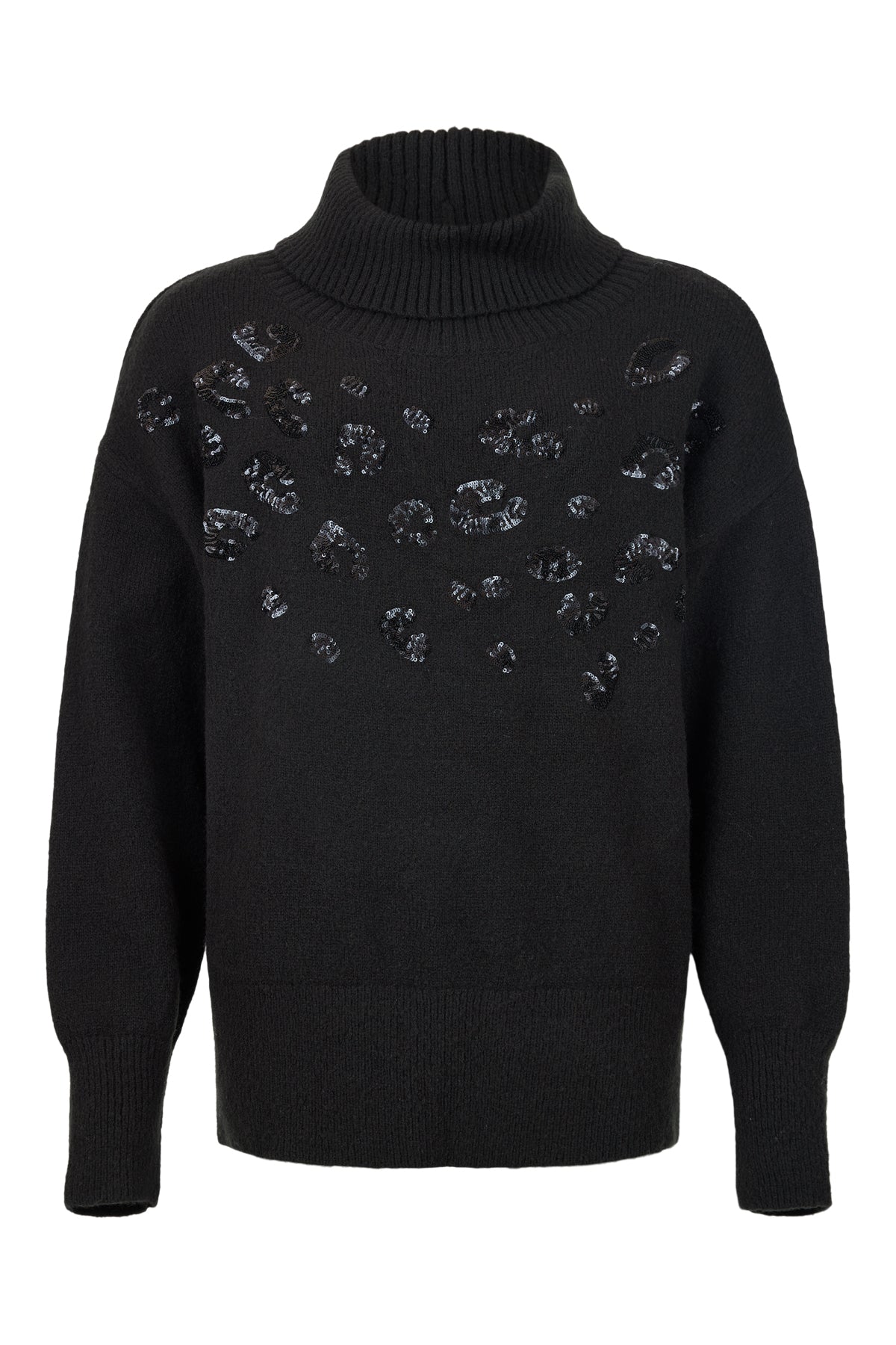 Black Sequined Sweater - 64377
