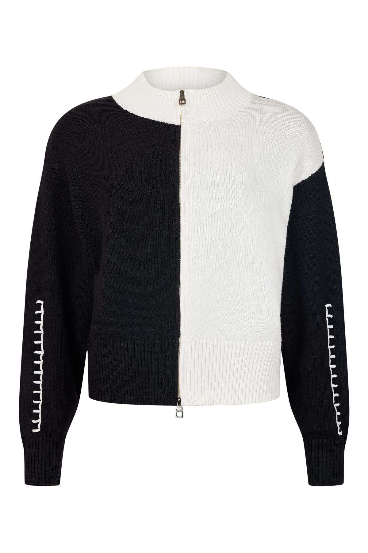 Black & White Zip Cardigan - 67342