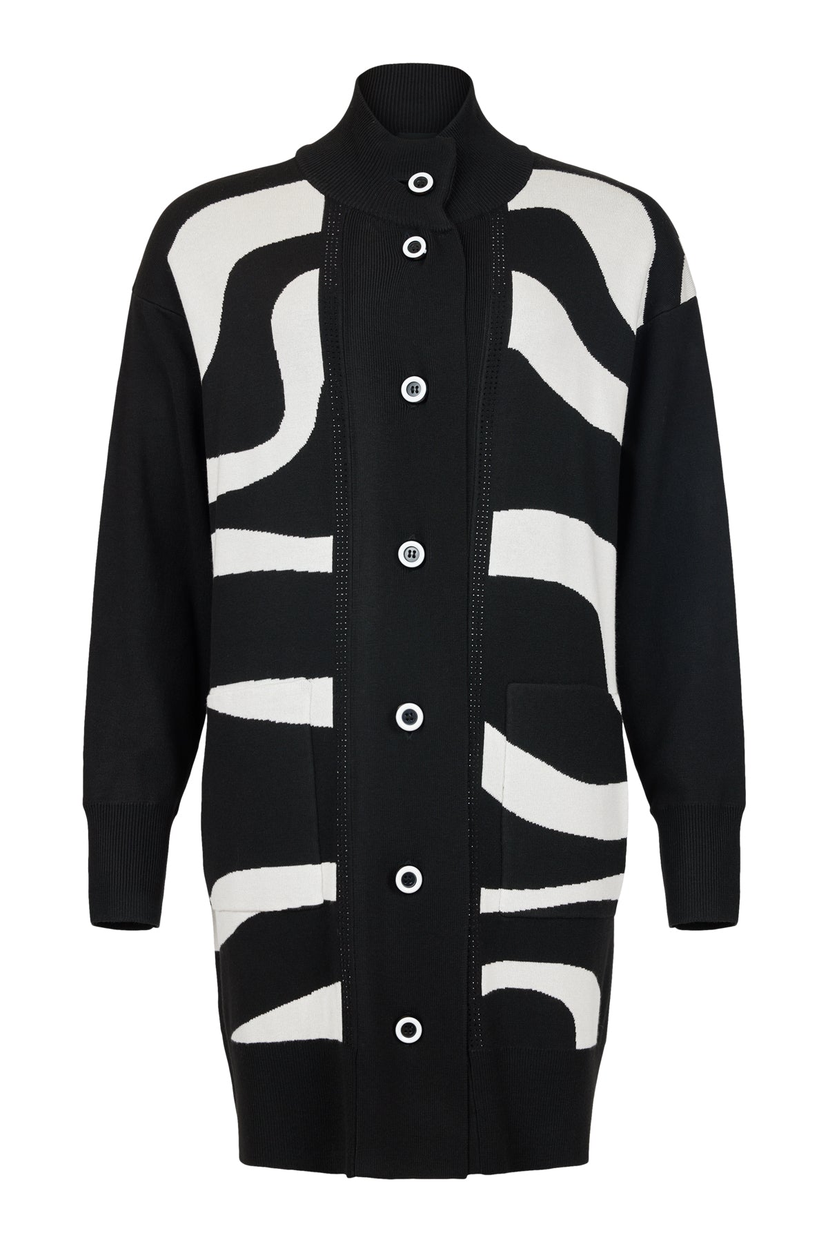 Black & White Long Cardigan - 67365