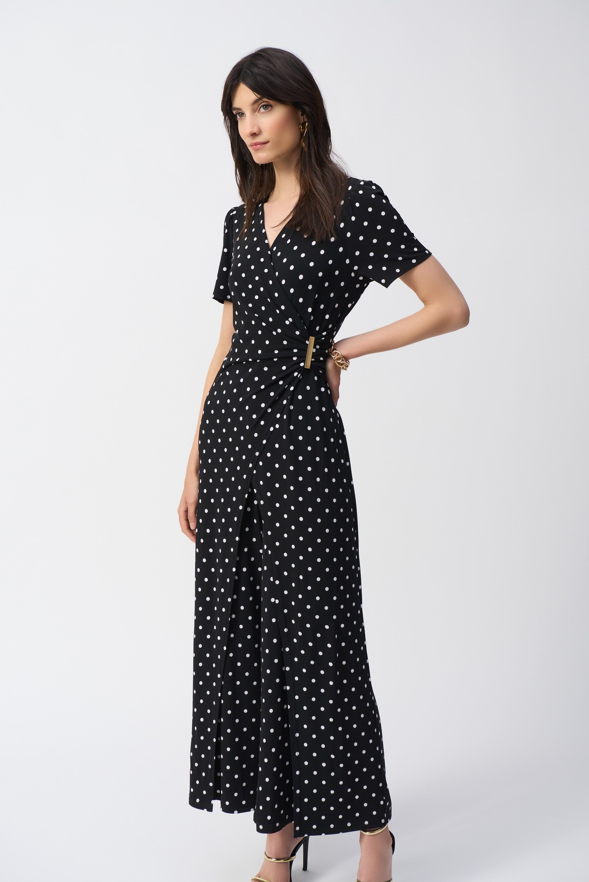 Black & White Spot Jumpsuit - 251008