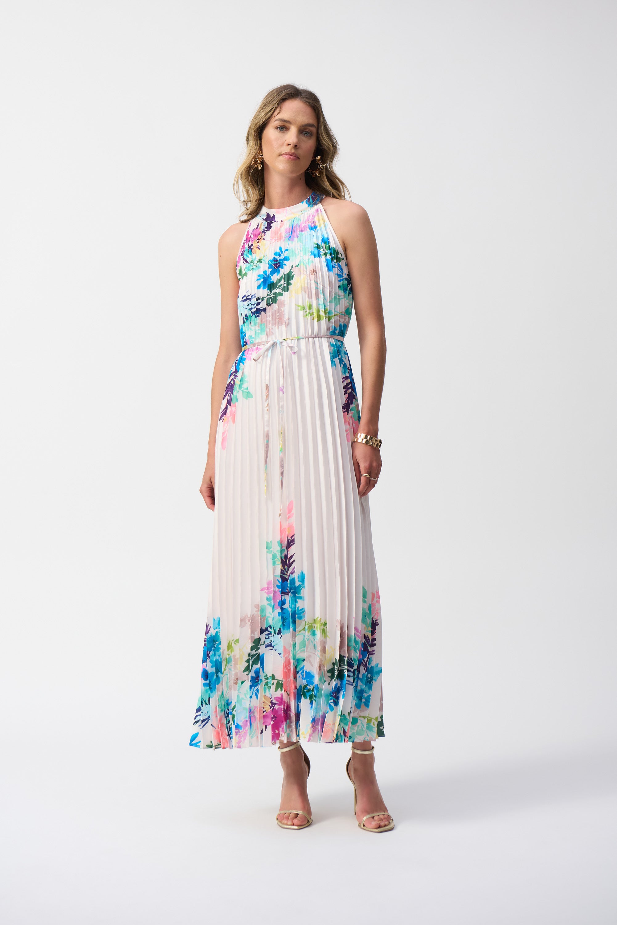 Floral Pleated Dress - 251904