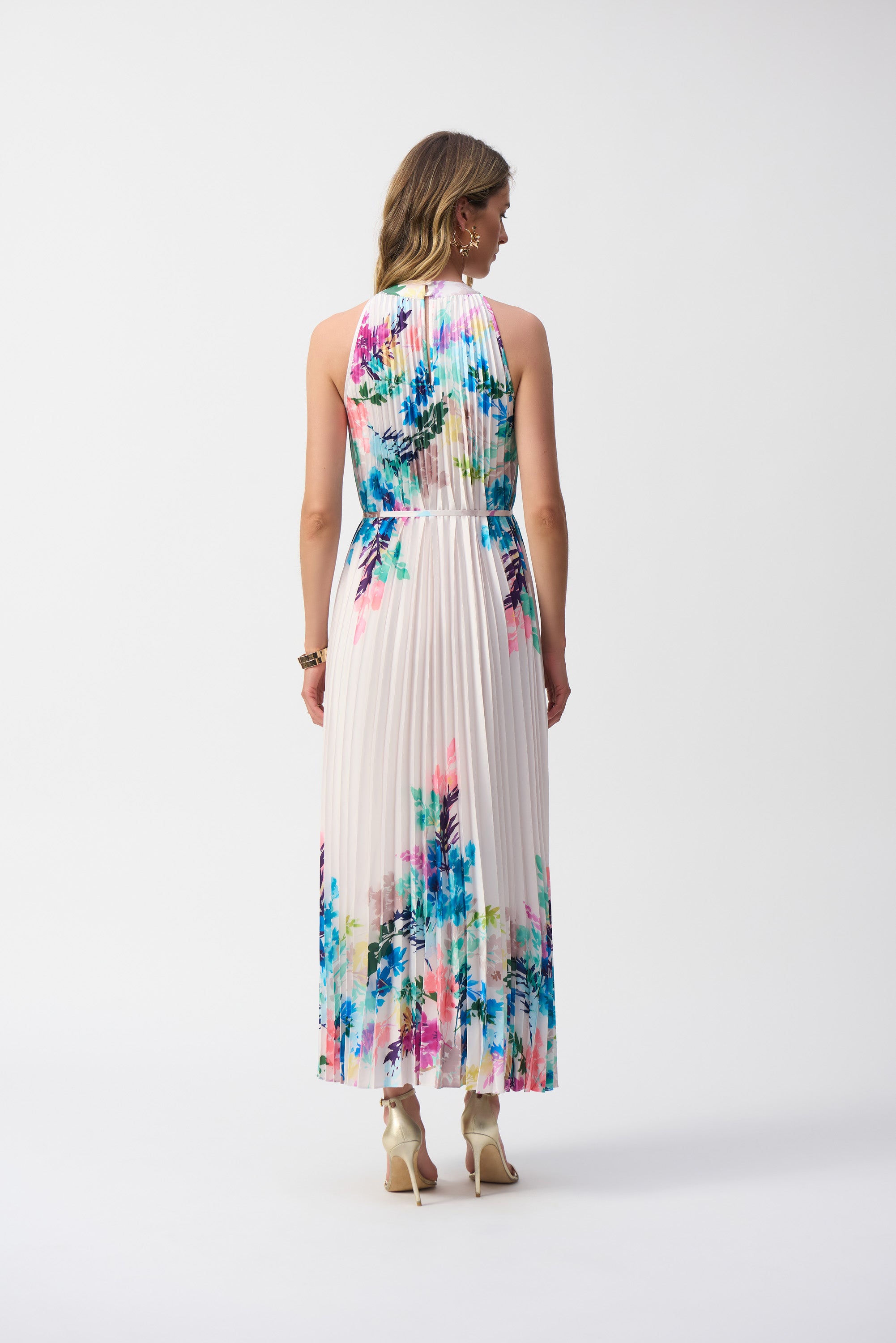 Floral Pleated Dress - 251904