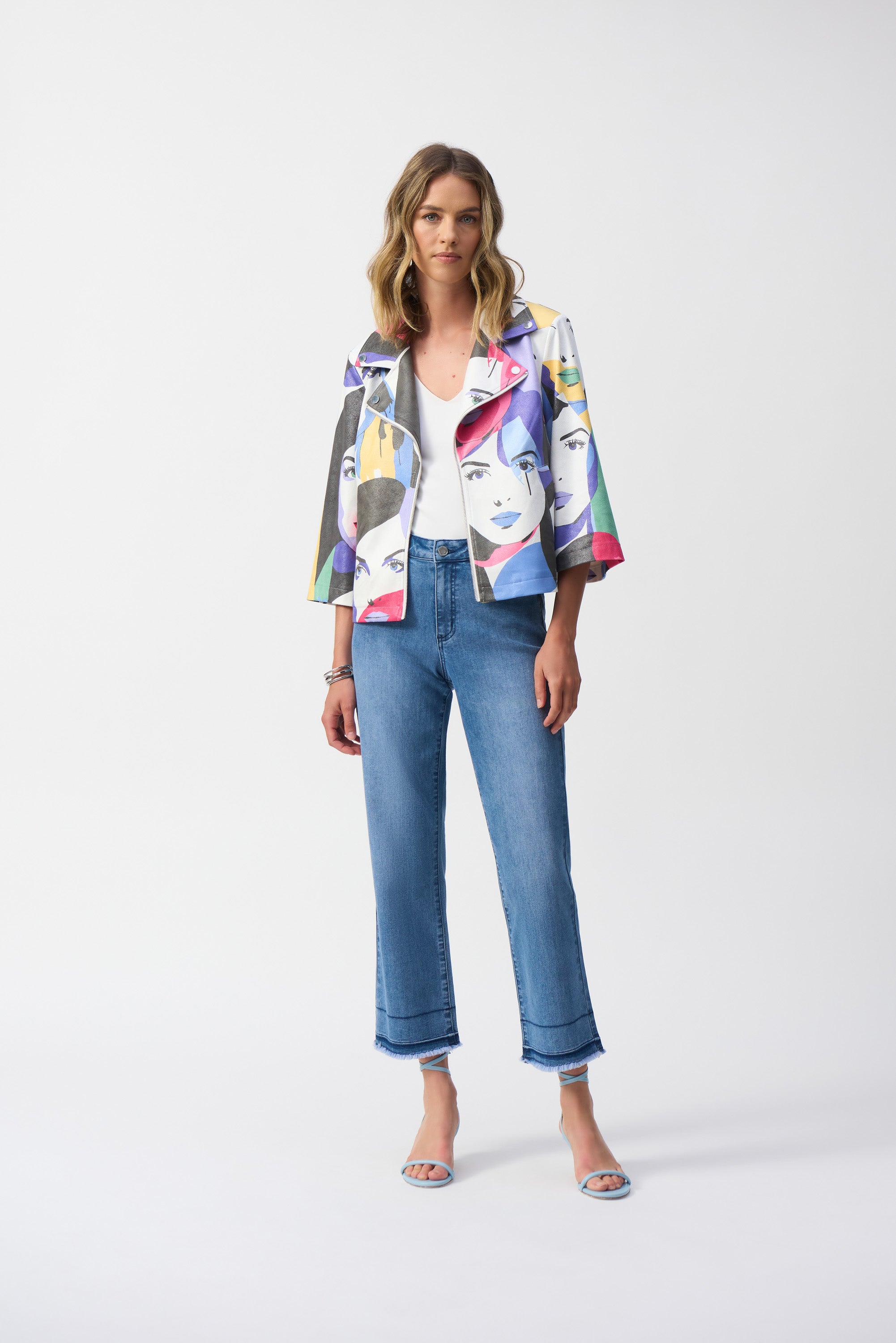 Faux Suede Print Jacket - 251909