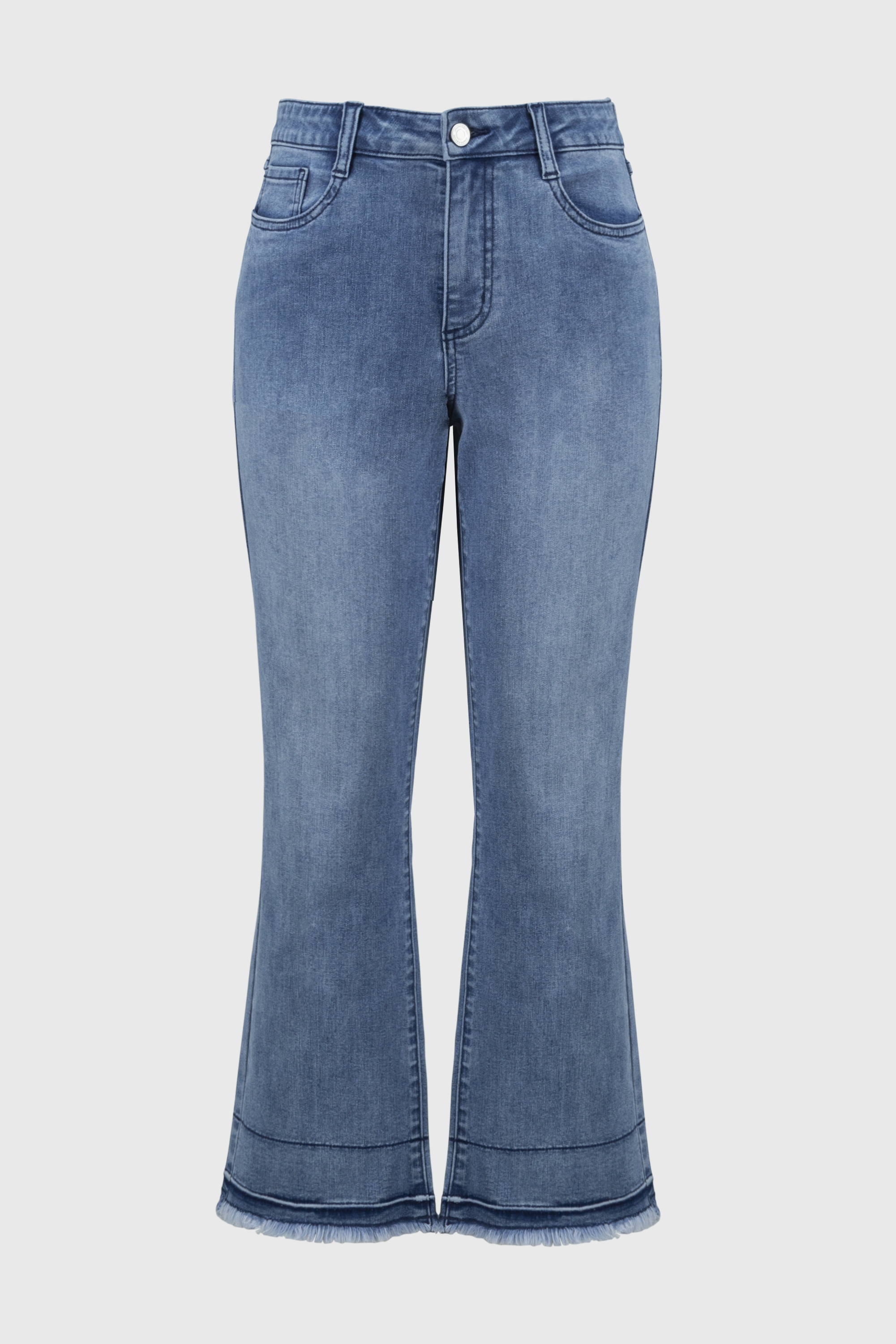 Flare Crop Vintage Blue Jeans - 251957