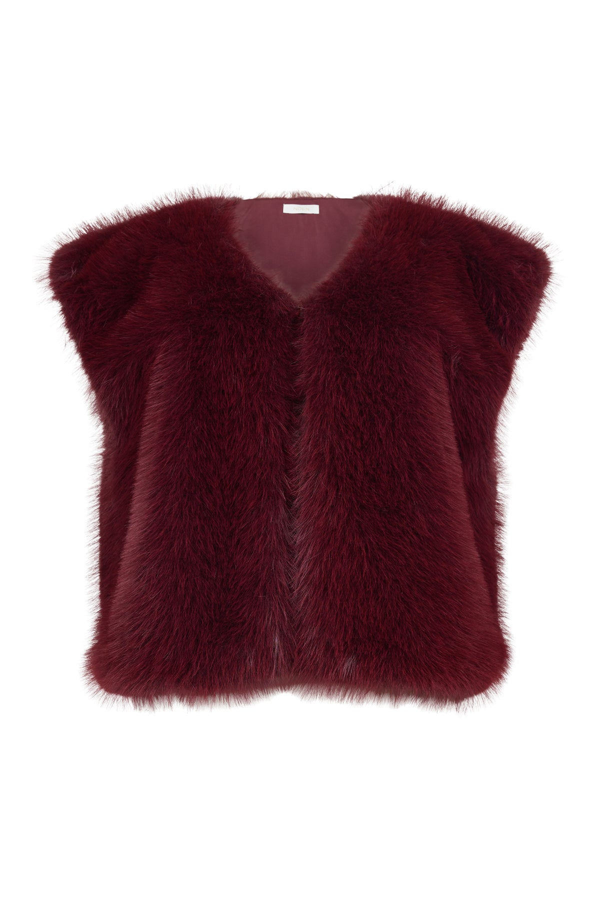 Prune Faux Fur Waistcoat - 89610