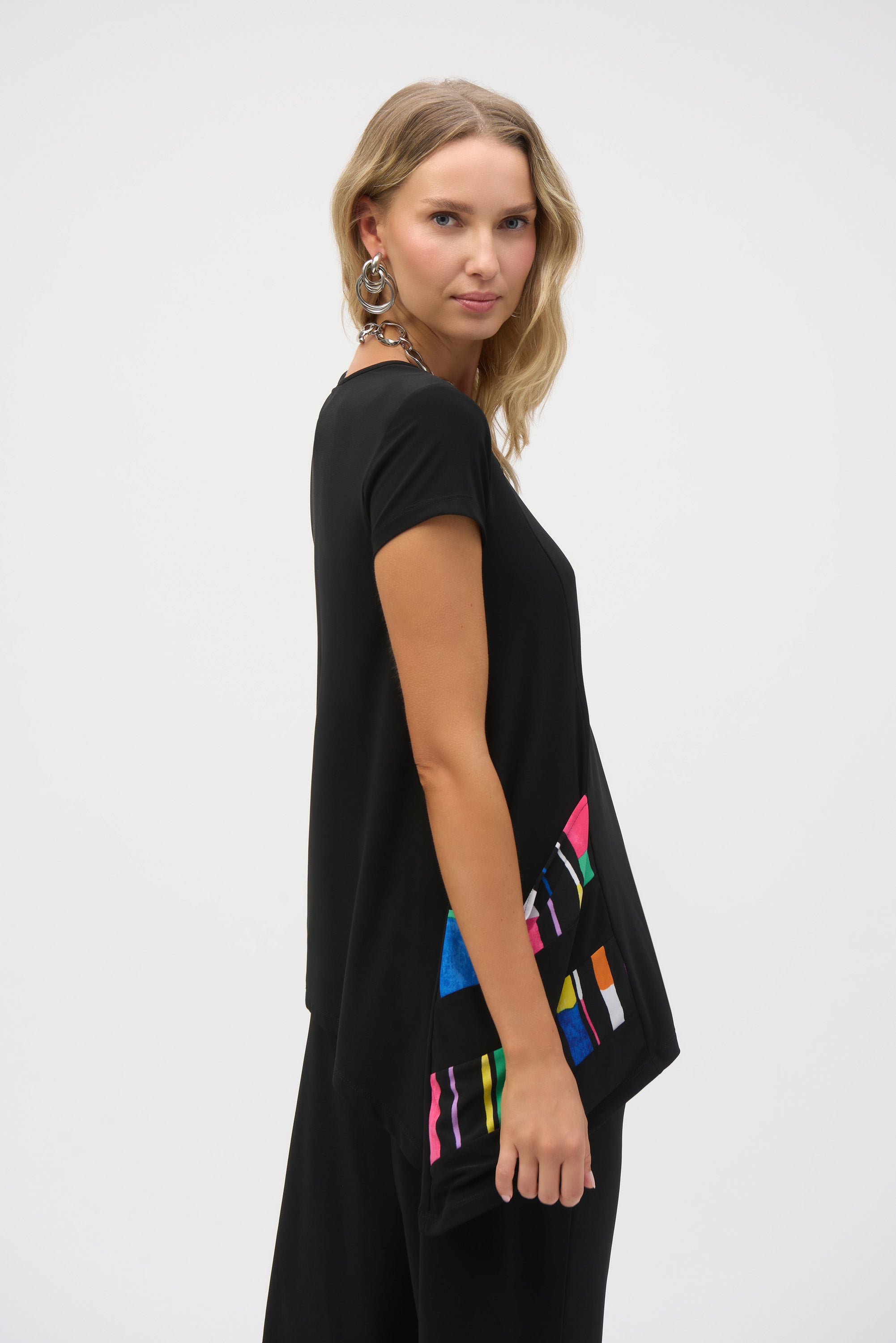 Black & Multi Print Tunic - 252054