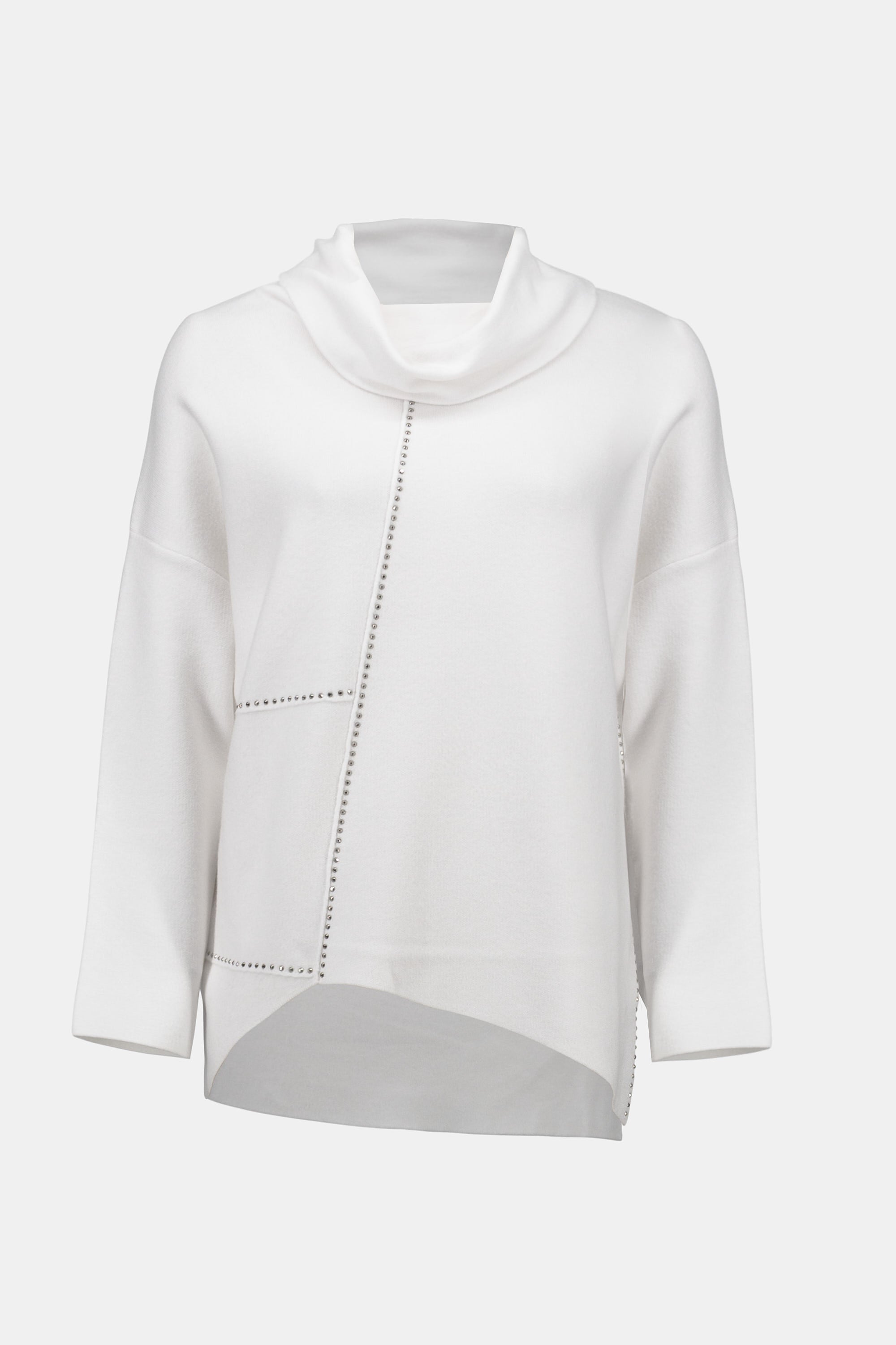Vanilla Cowl Neck Stud Sweater - 253913