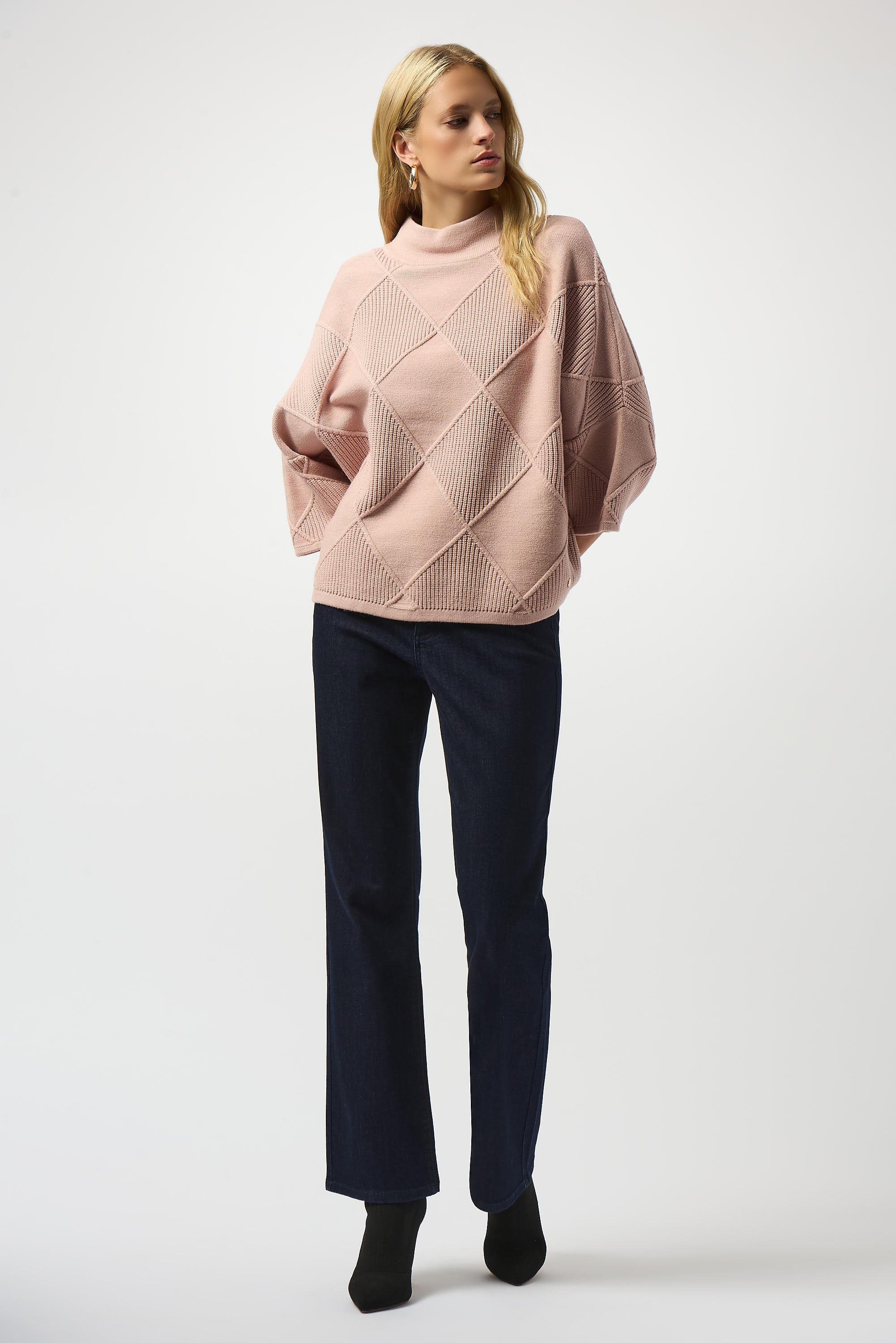 Rose Diamond Knit Sweater - 253943