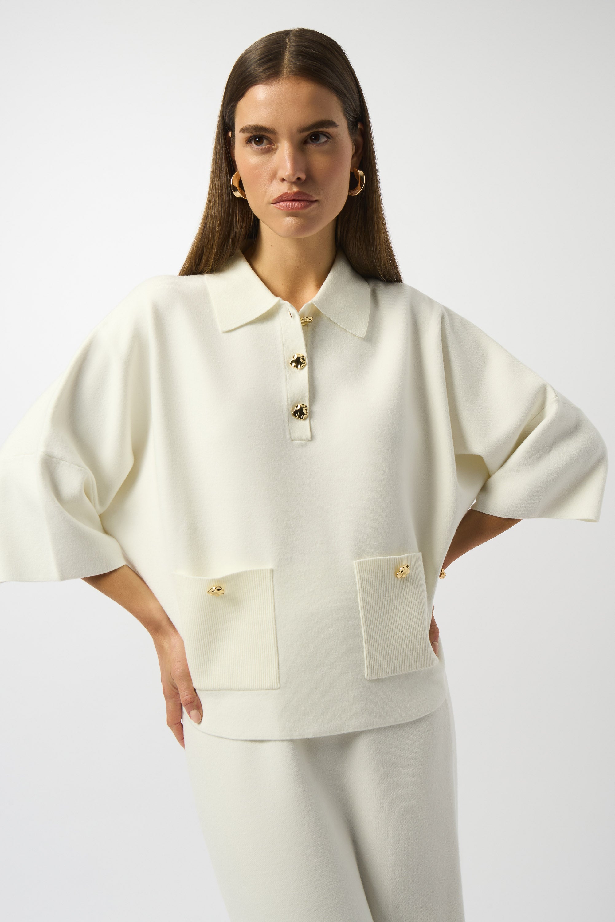 Winter White Collared Knit - 253962