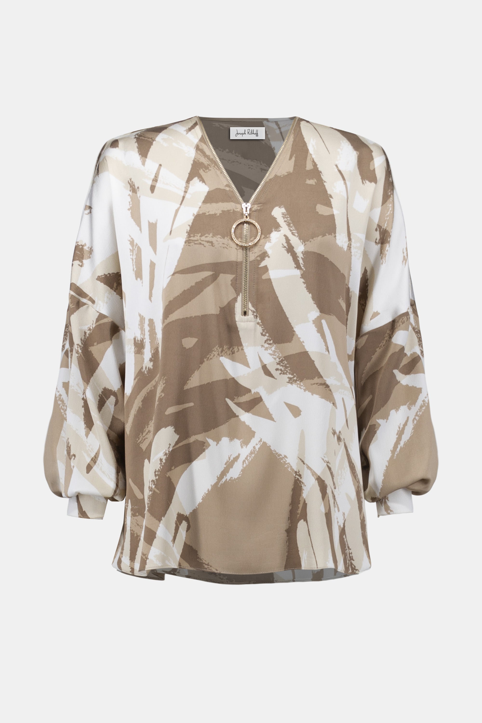 Beige Print Tunic Top - 254193