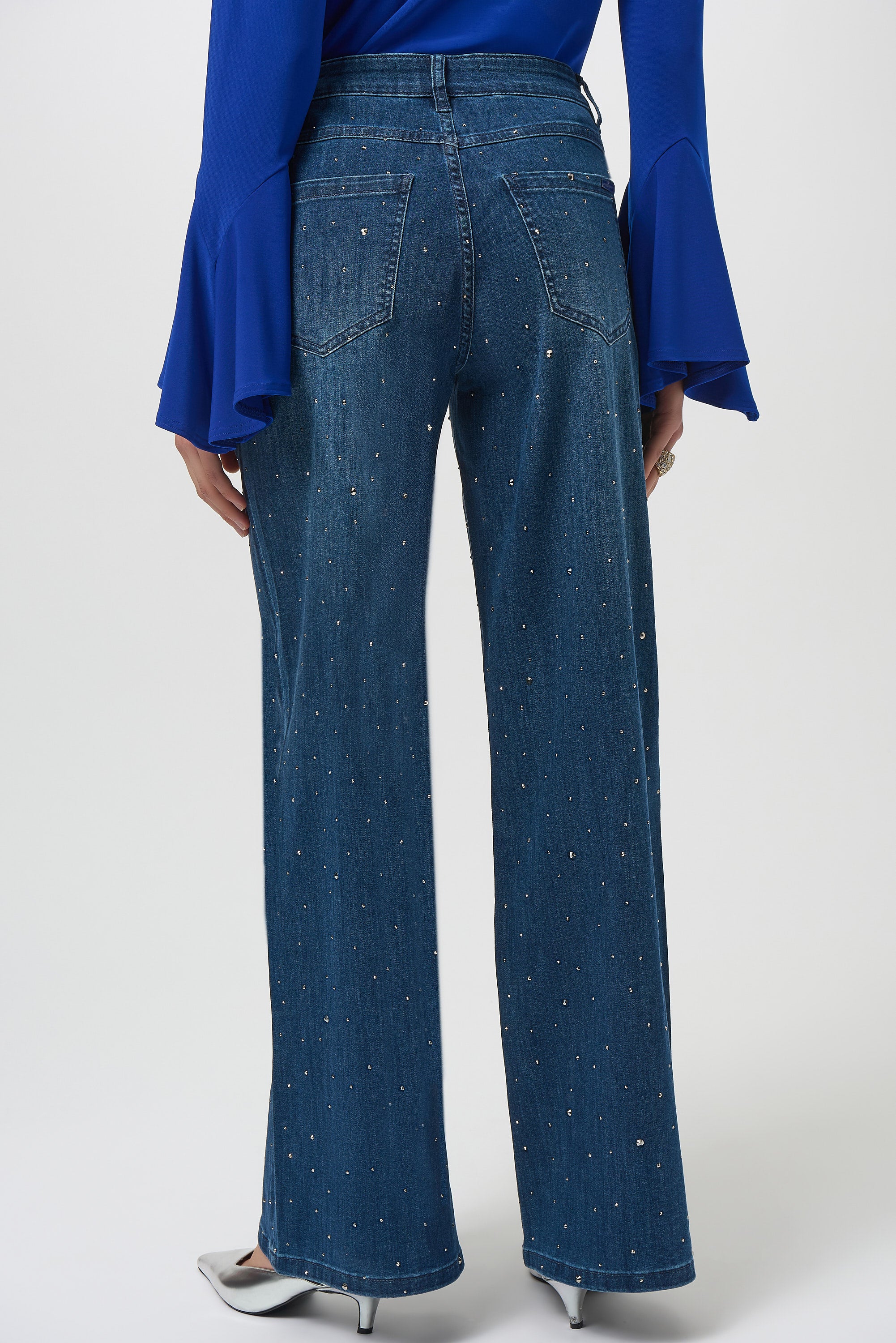 Medium Blue Studded Jeans - 254921