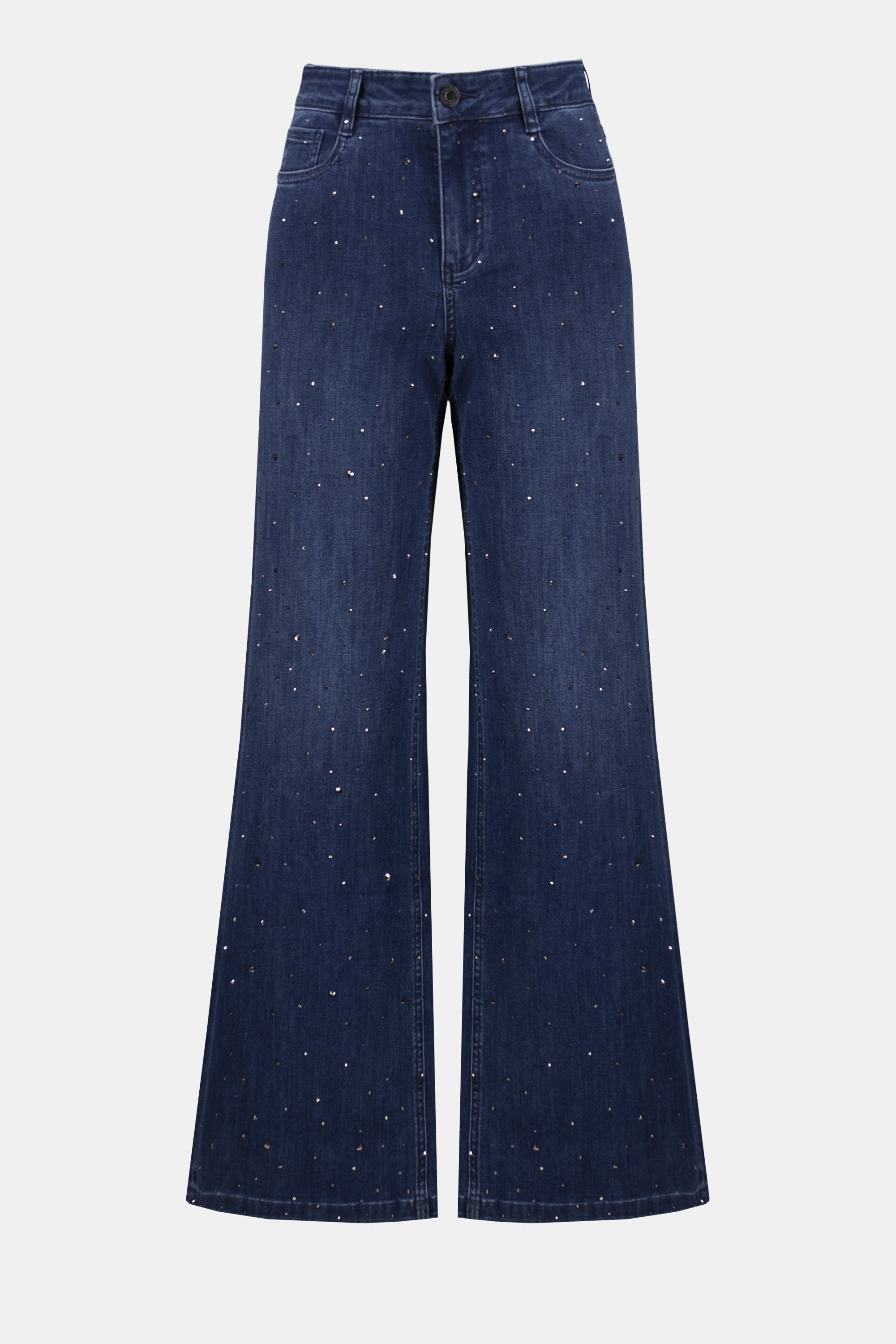 Medium Blue Studded Jeans - 254921