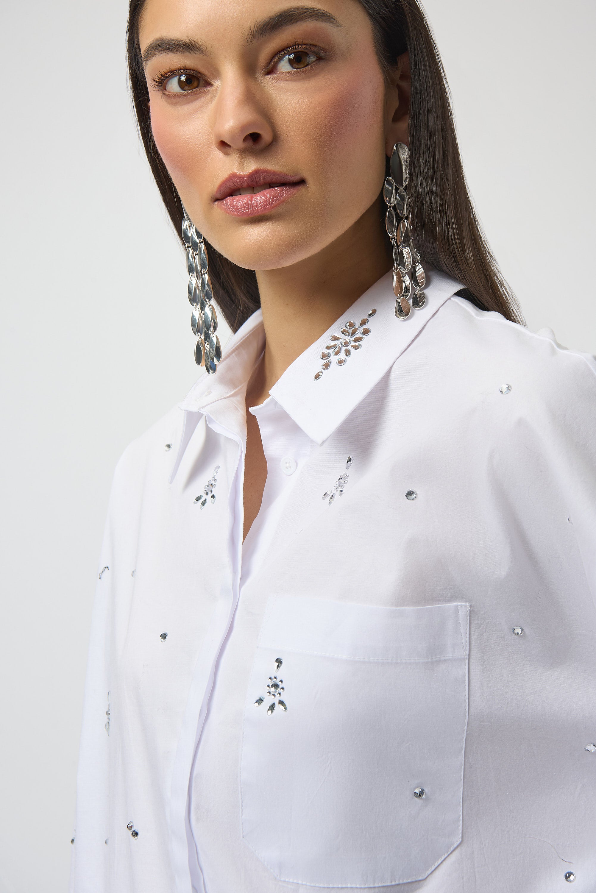 White Embellished Shirt - 254924