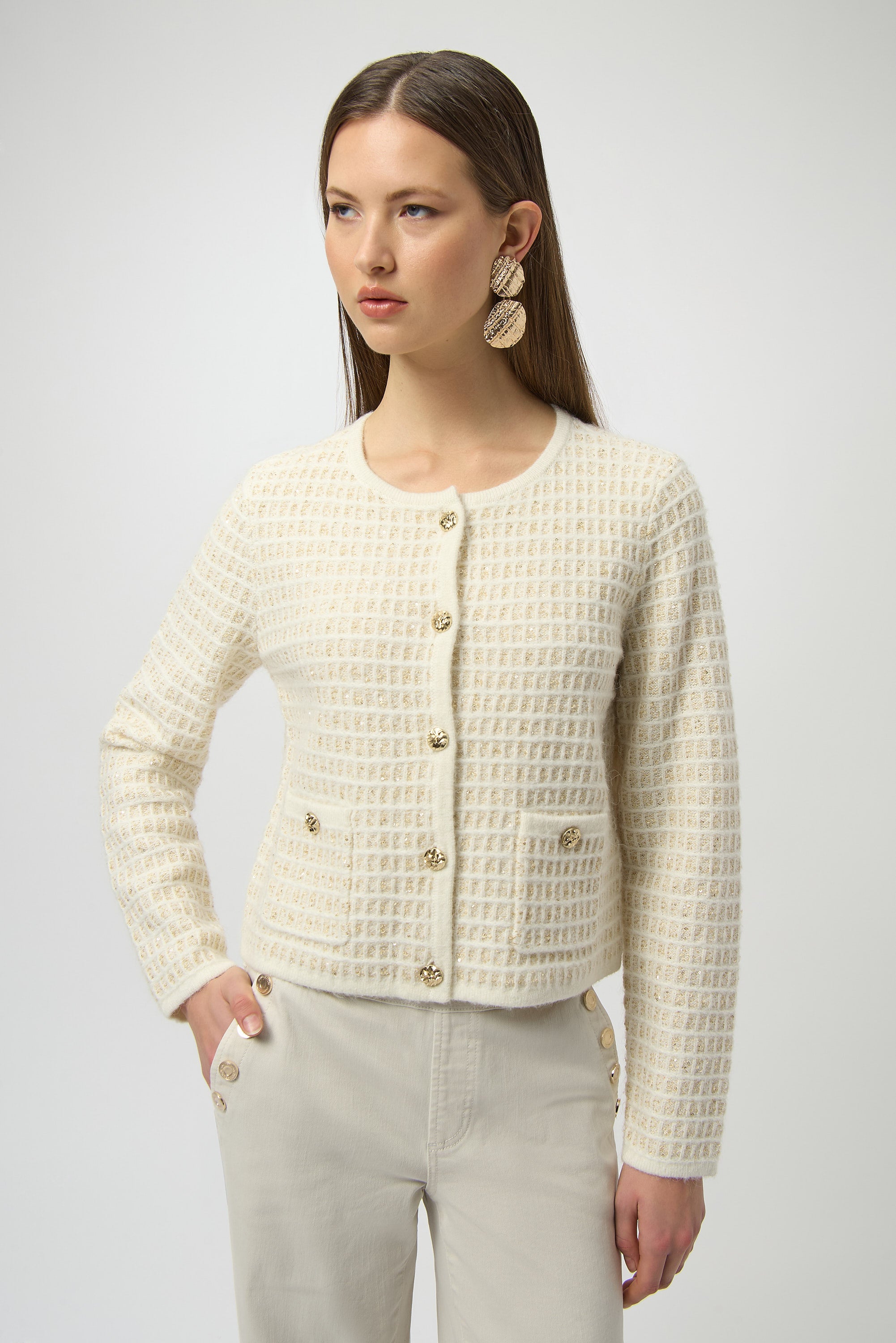 Winter White & Gold Jacket - 254938