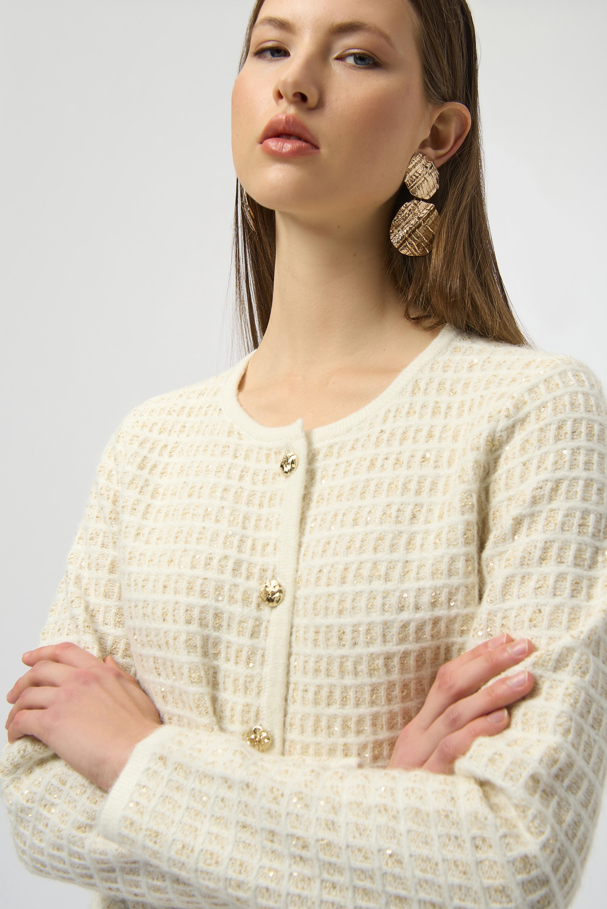Winter White & Gold Jacket - 254938