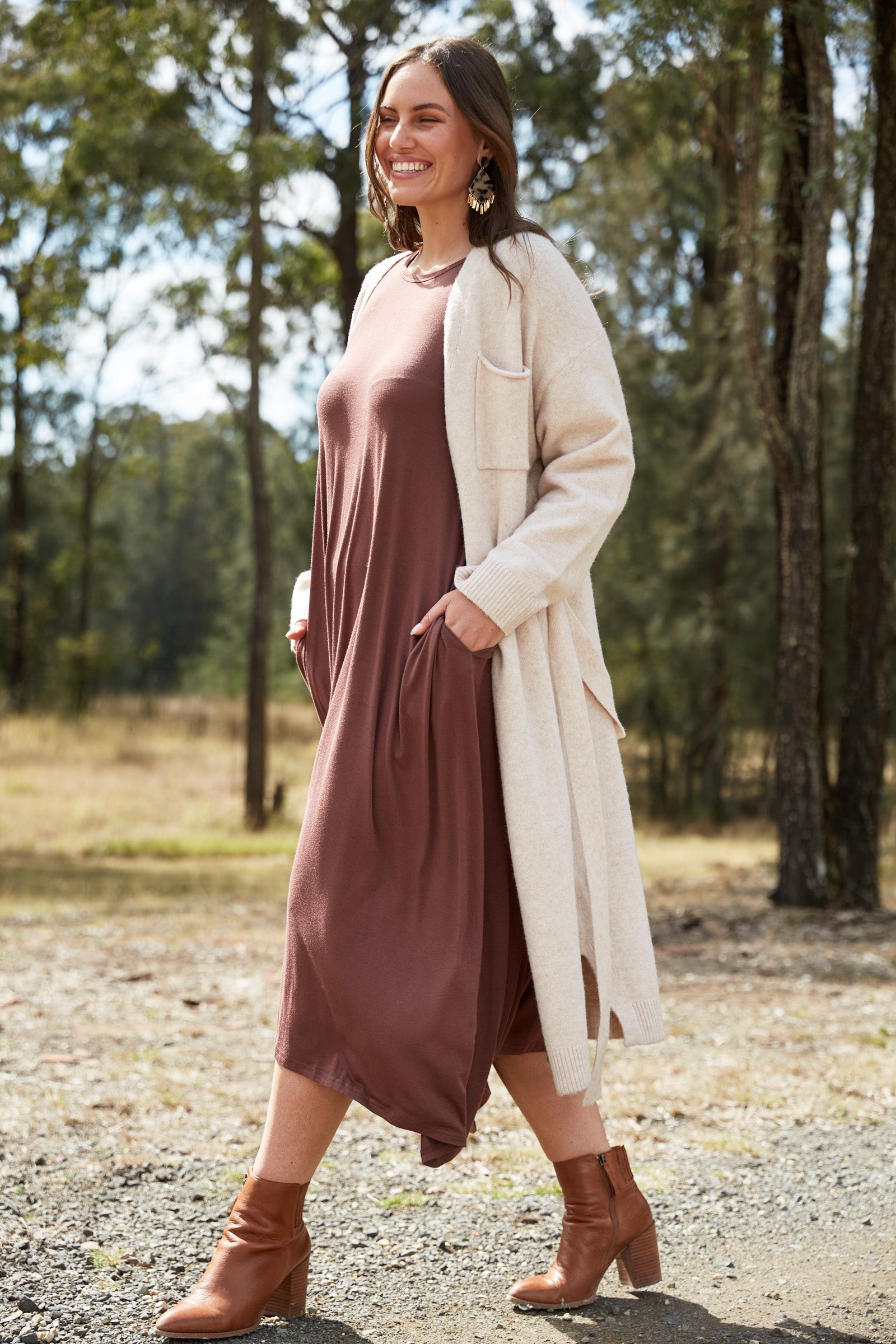 Paarl Long Tie Cardigan - Oat