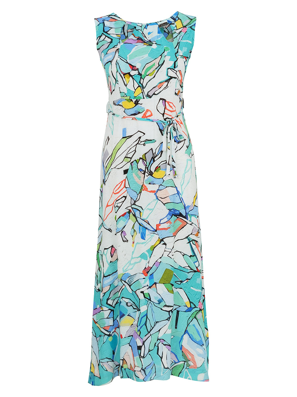 Aqua Print Dress - 25616