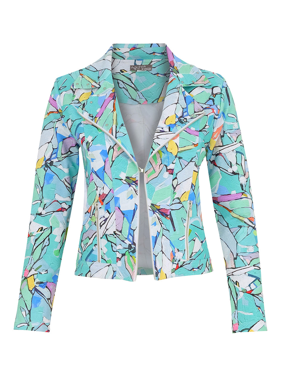 Aqua Print Fitted Jacket - 25620