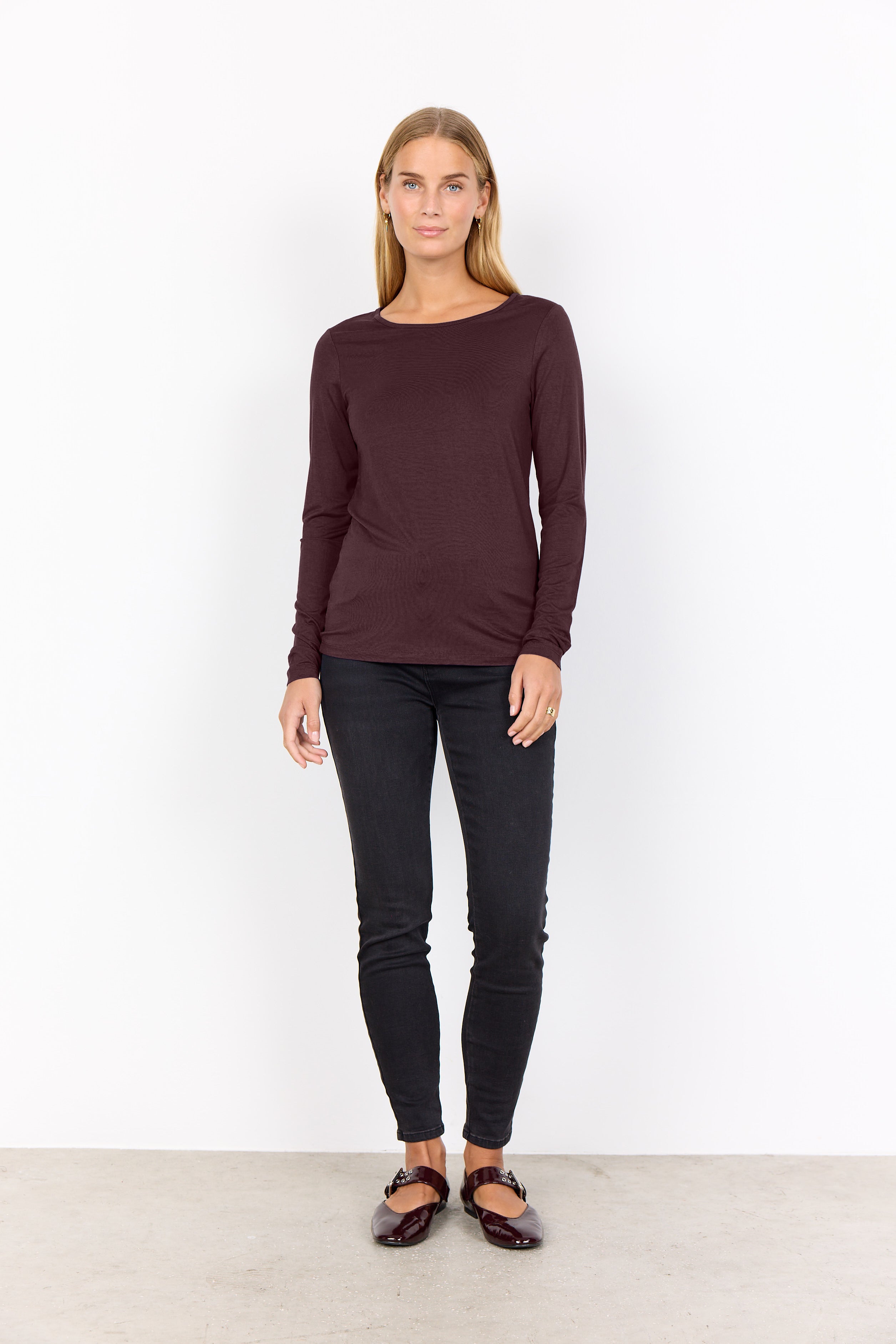 Marica 217 Chocolate Plum L/S Top - 26002