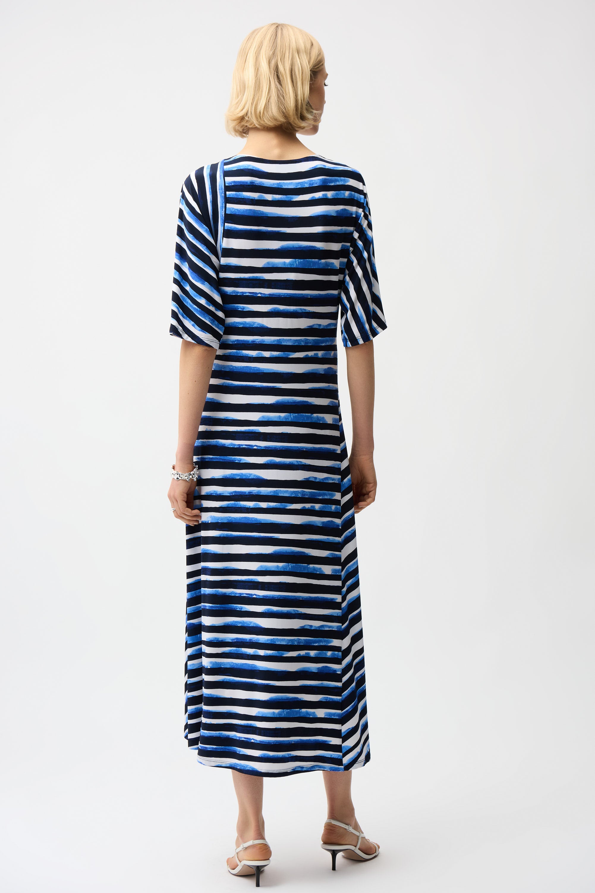 Blue & Vanilla Mix Stripe Dress - 261047