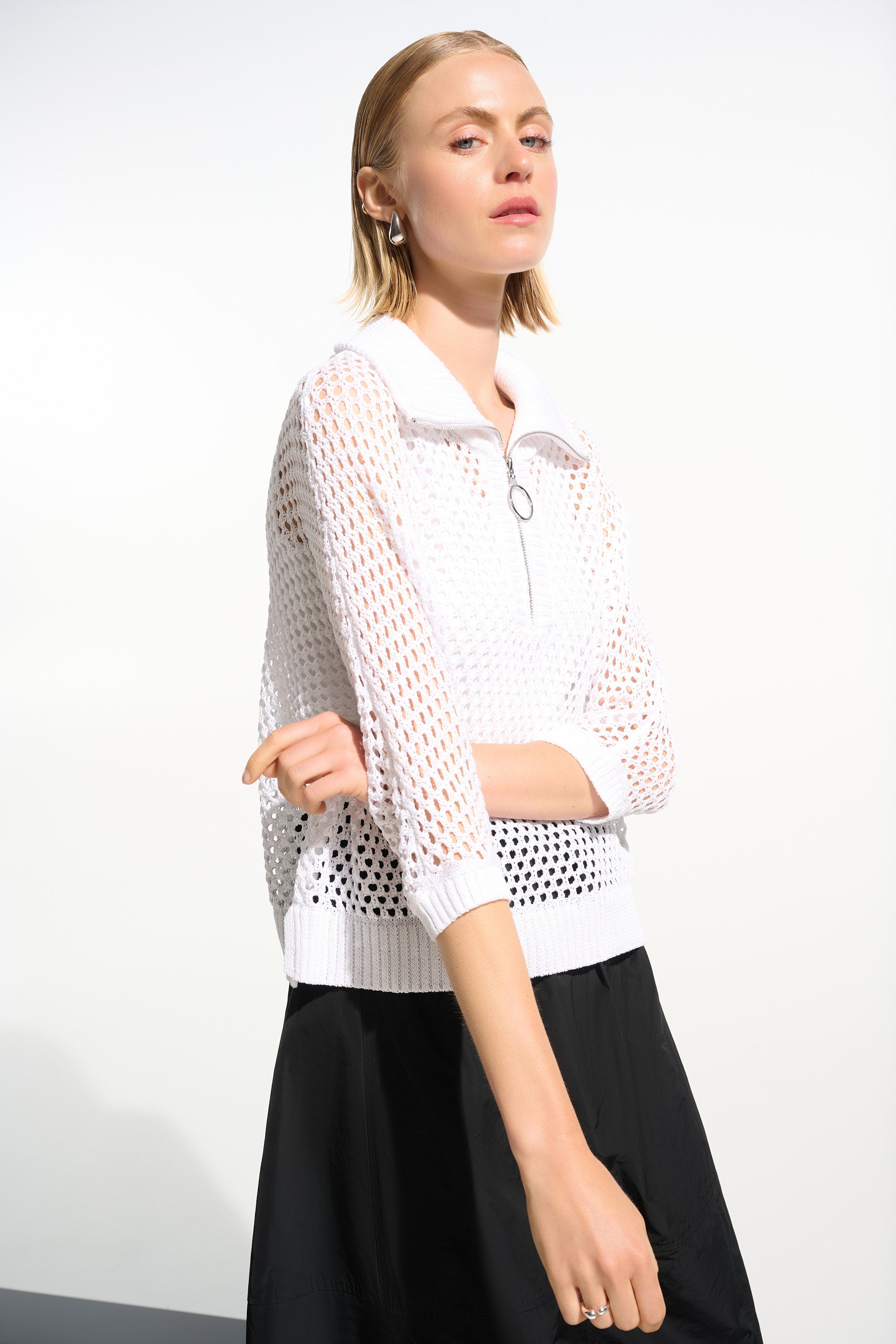 Vanilla Zip Collar Top - 261634