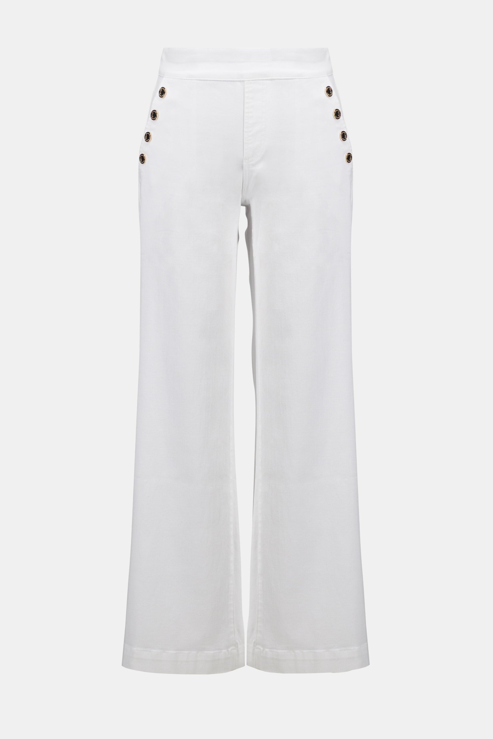 White Pull On Jeans - 261972