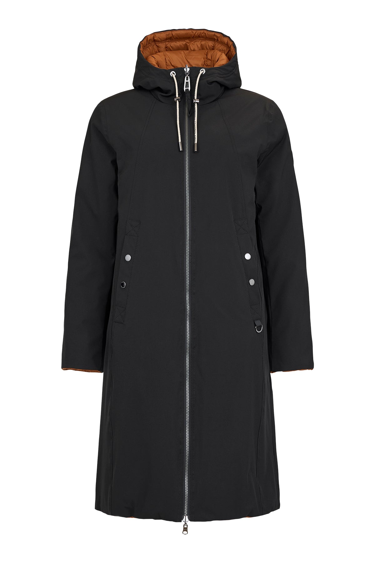 Black & Ginger 2 In 1 Coat - 541