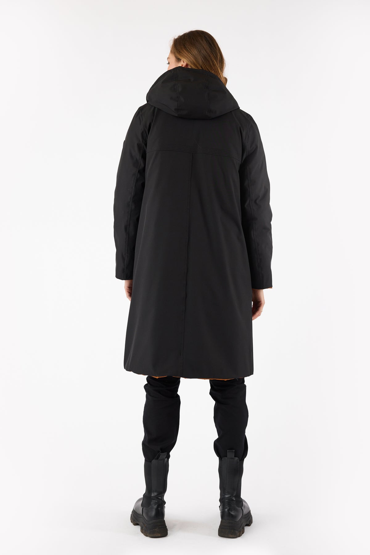Black & Ginger 2 In 1 Coat - 541