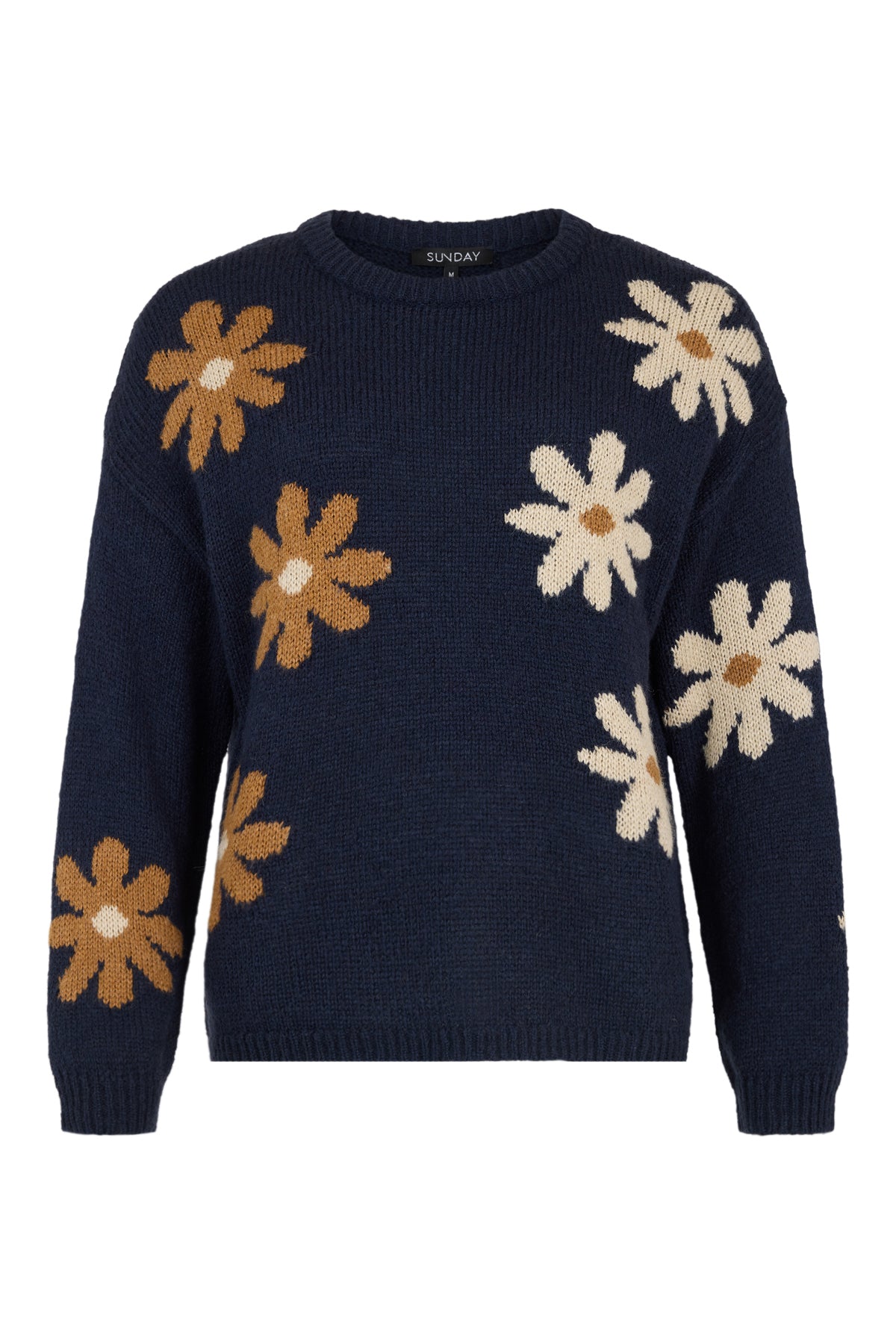 Maritime Blue Daisy Sweater - 6454
