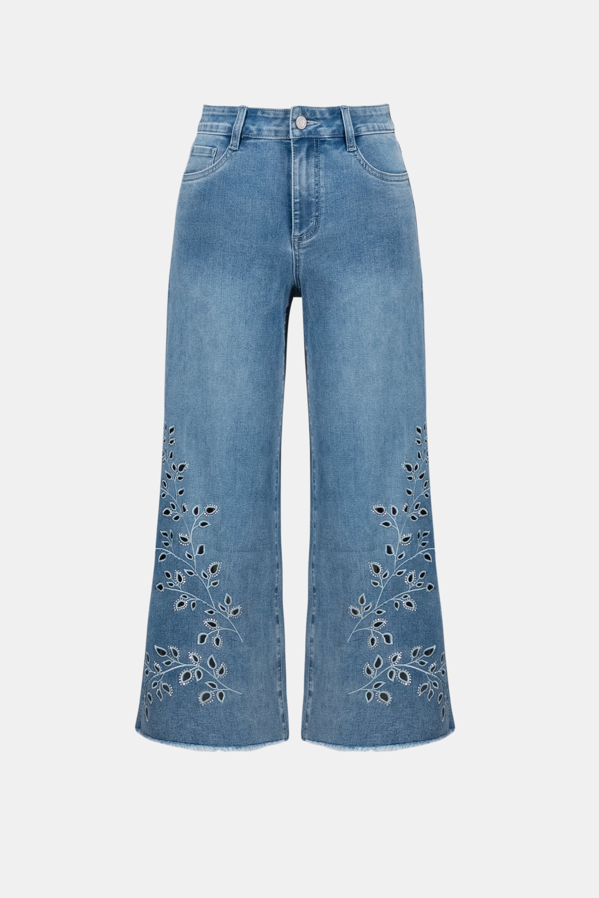 Light Blue Cropped Jeans - 262915