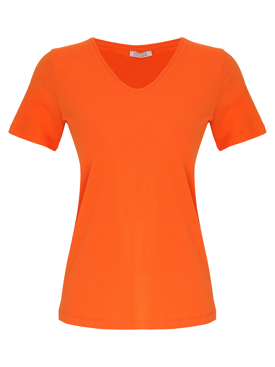 Orange V Neck Top - 26501