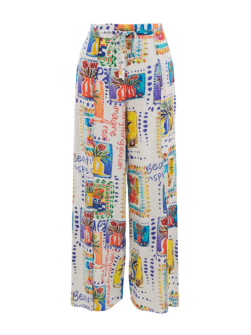 Handmade Garden Wide Leg Pants - 26625
