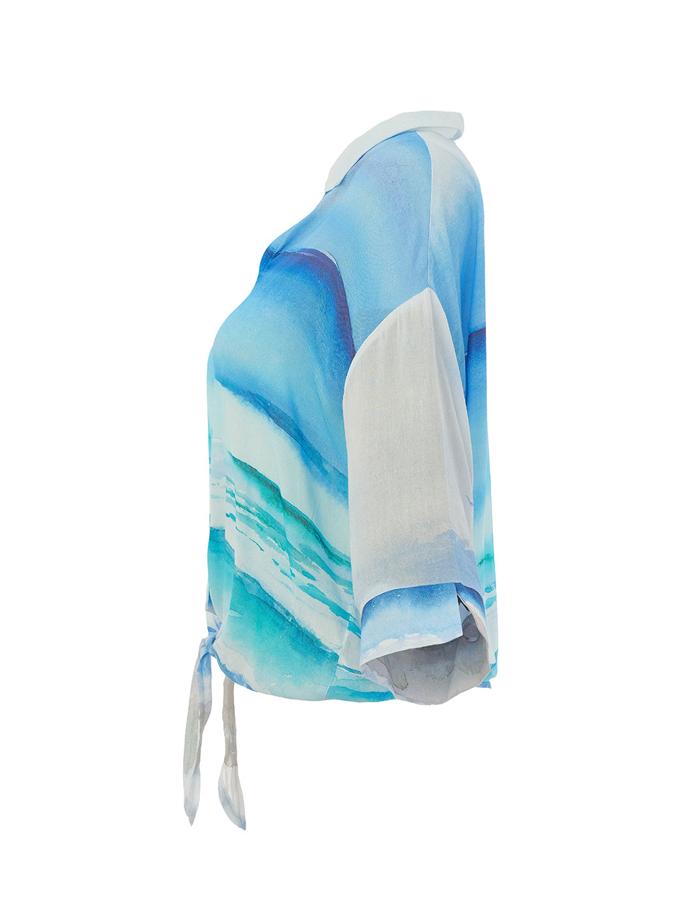 Seascape Tie Front Shirt - 26813