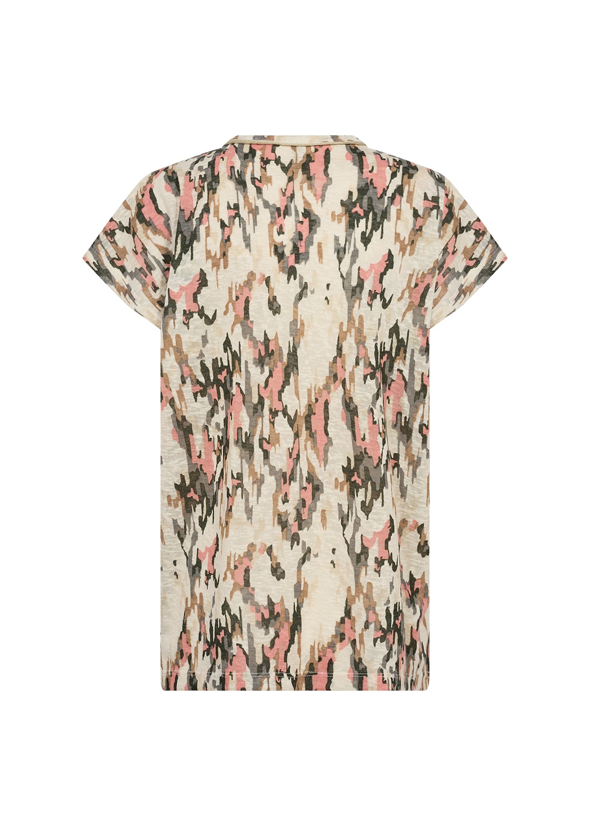 Aretha 38 Peach Print T-Shirt - 26878