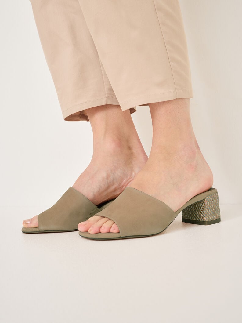 Tan Suede Mules - 27204