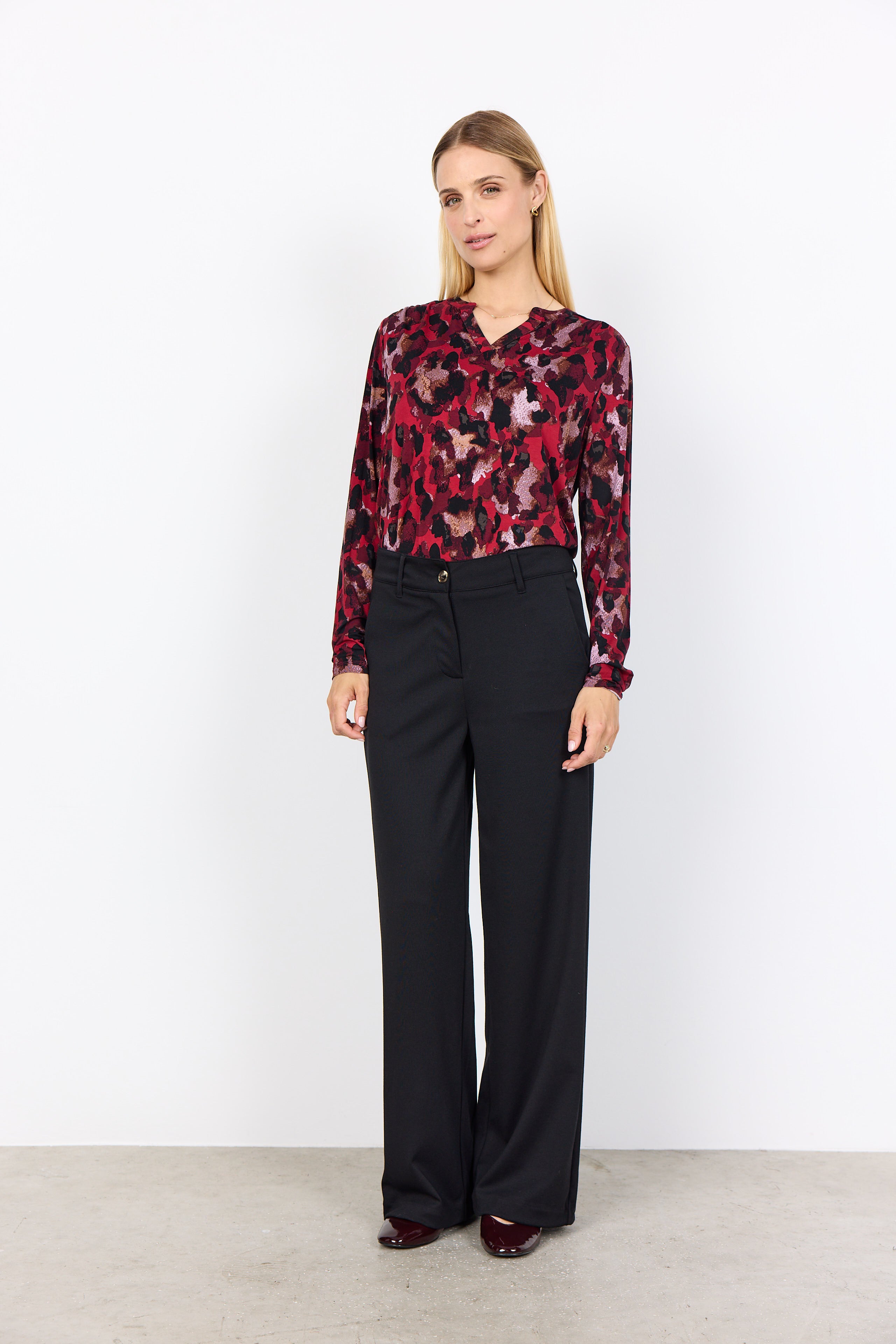 Marica AOP341 Red Print Top - 27247