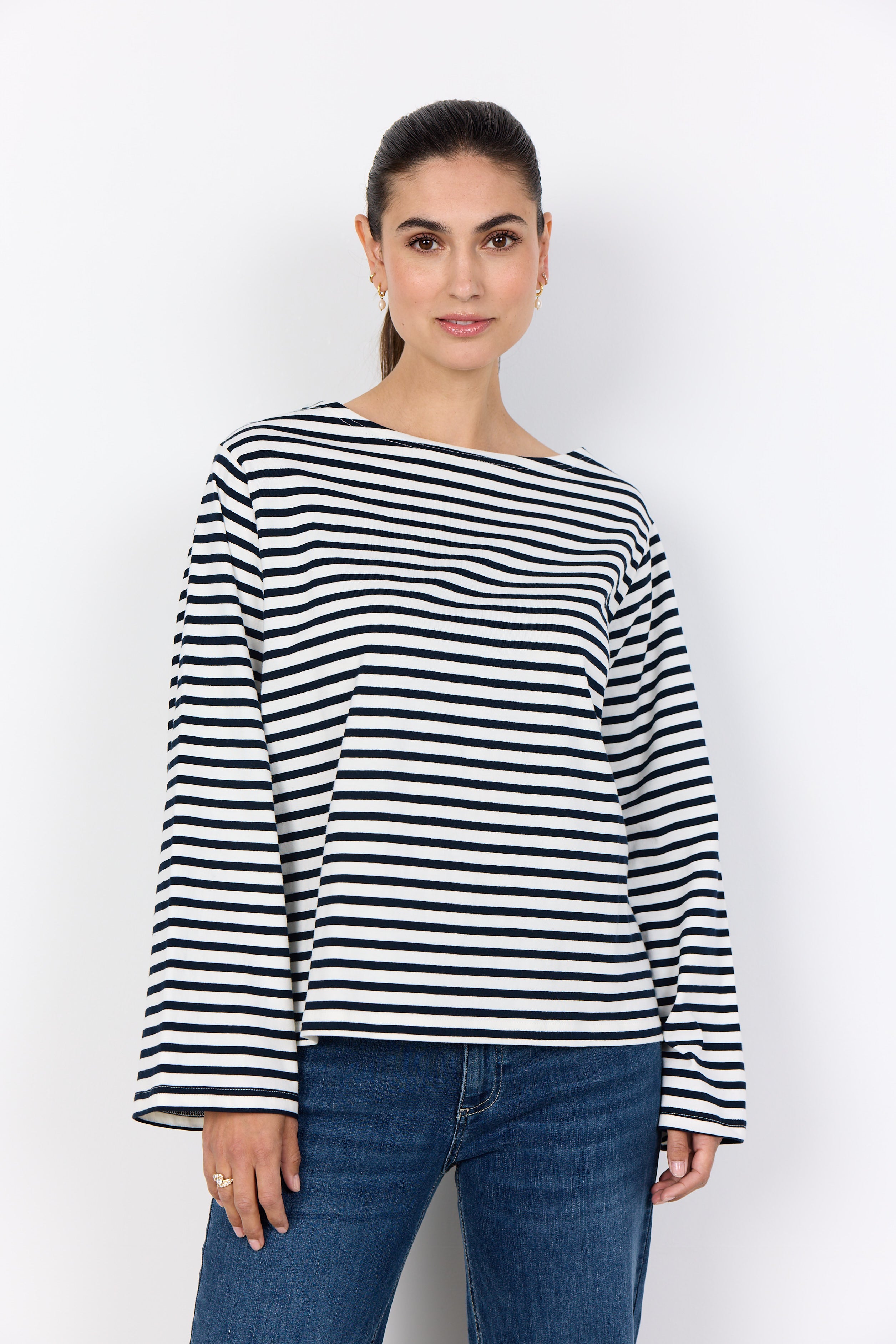 Bri 1 Navy Stripe Top - 27442