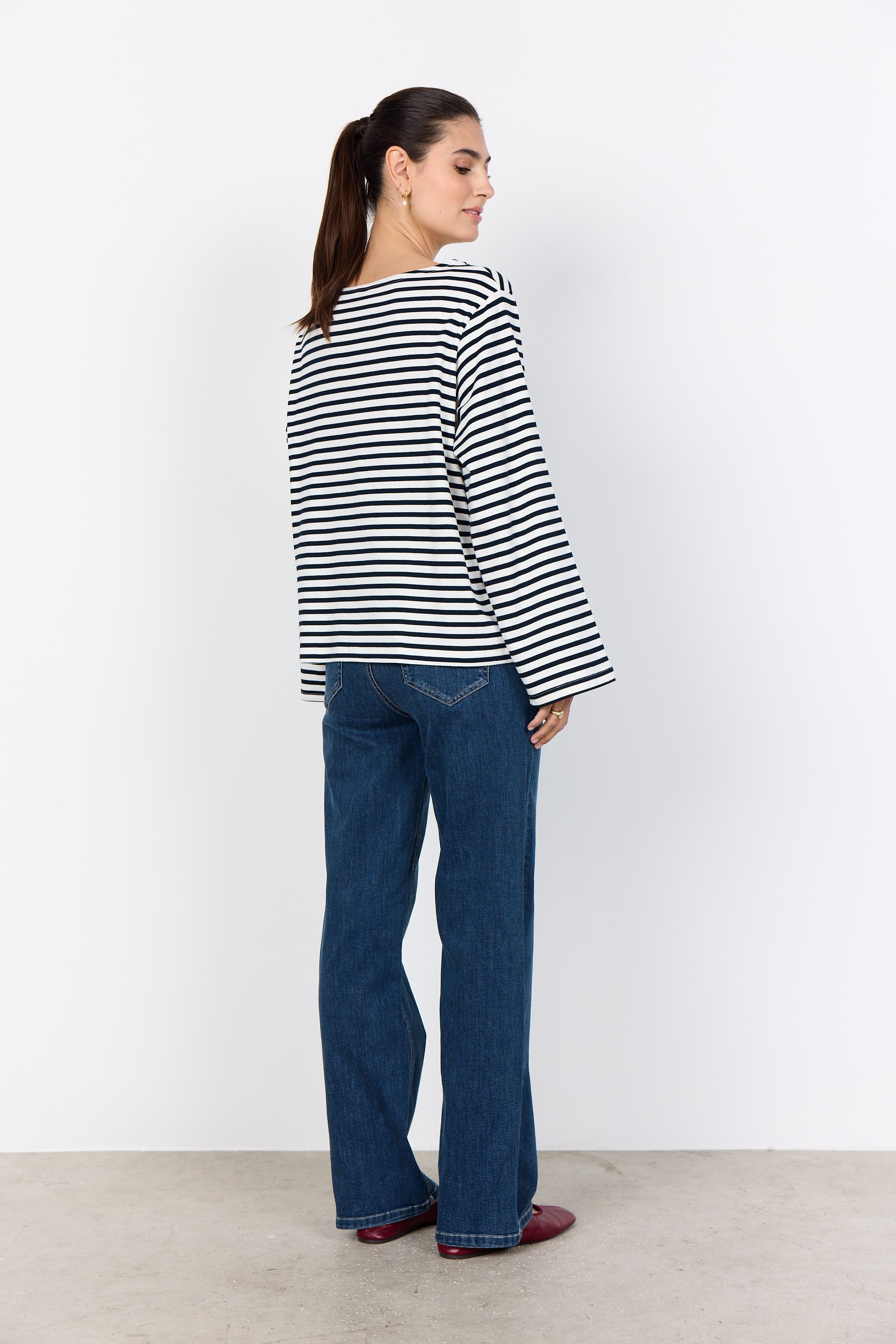 Bri 1 Navy Stripe Top - 27442