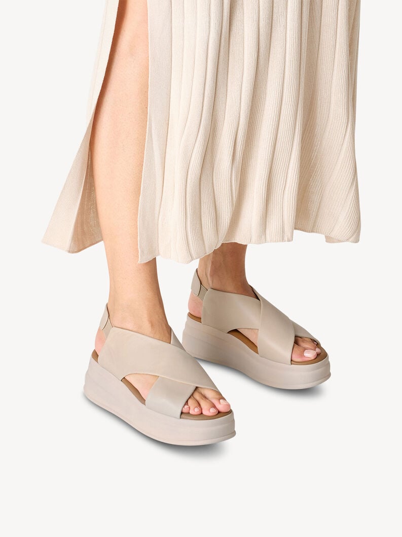 Ivory Leather Sandals - 28303
