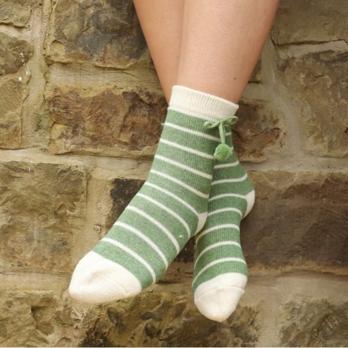 Margot Stripe Socks Green - 3011221
