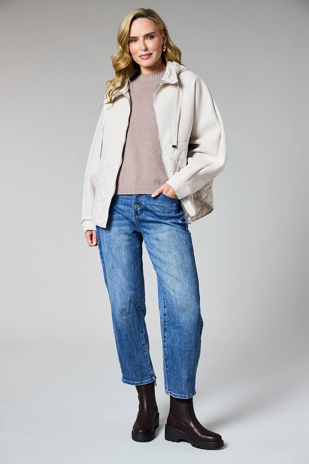 Cream Batwing Jacket - 3018
