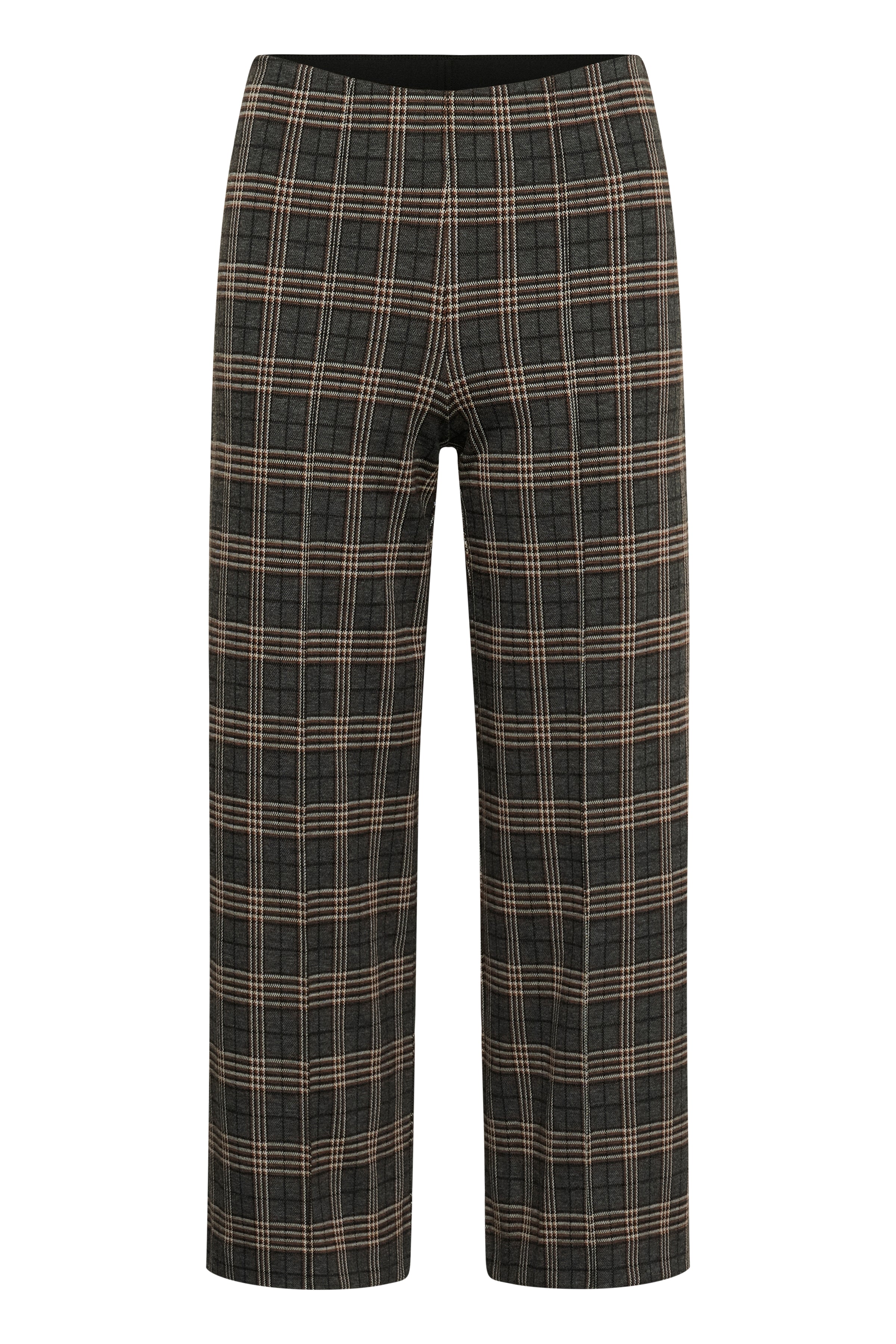 Ilisan Grey Big Check Trousers - 30305656