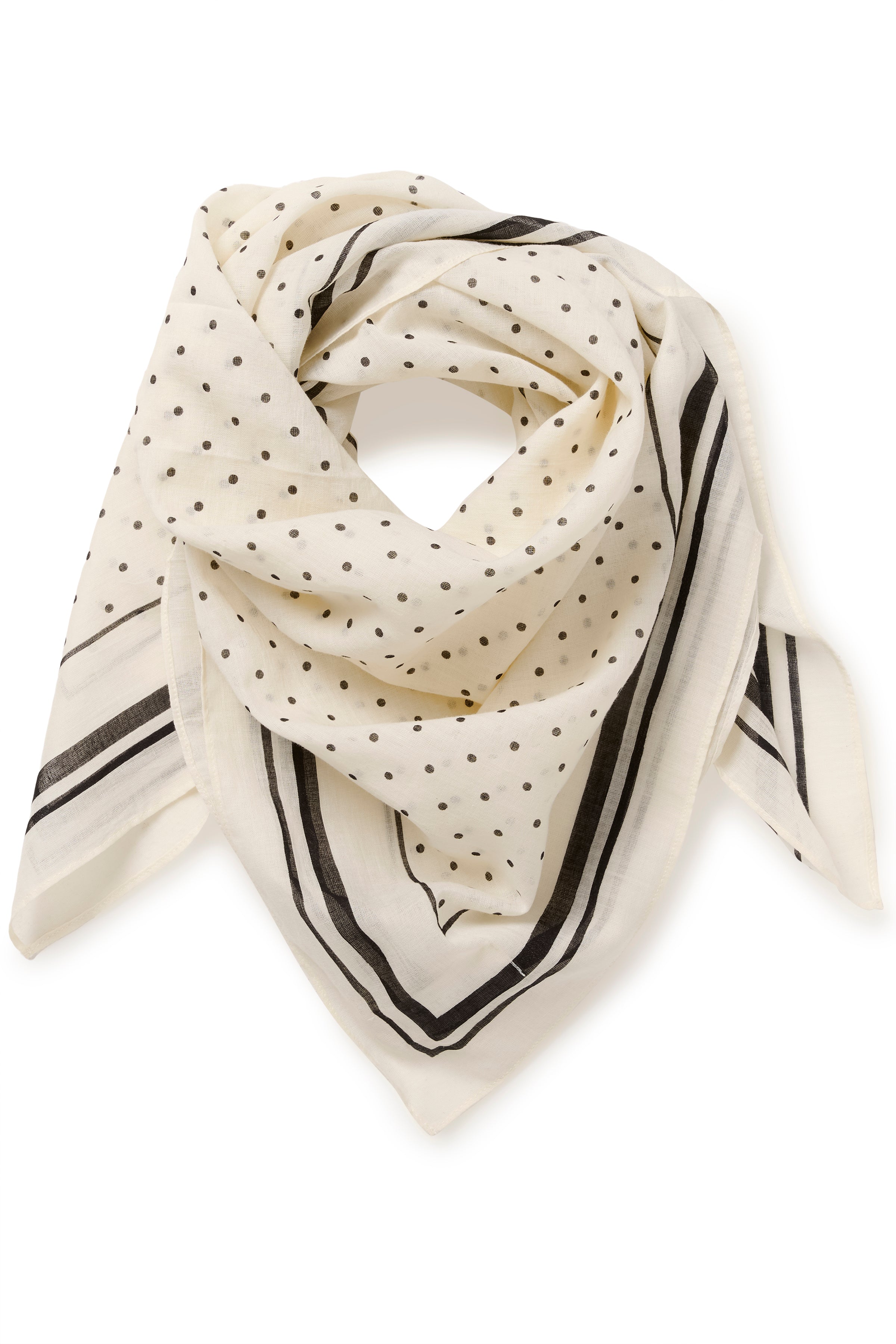 Phil Black Dot Print Square Scarf - 30309304
