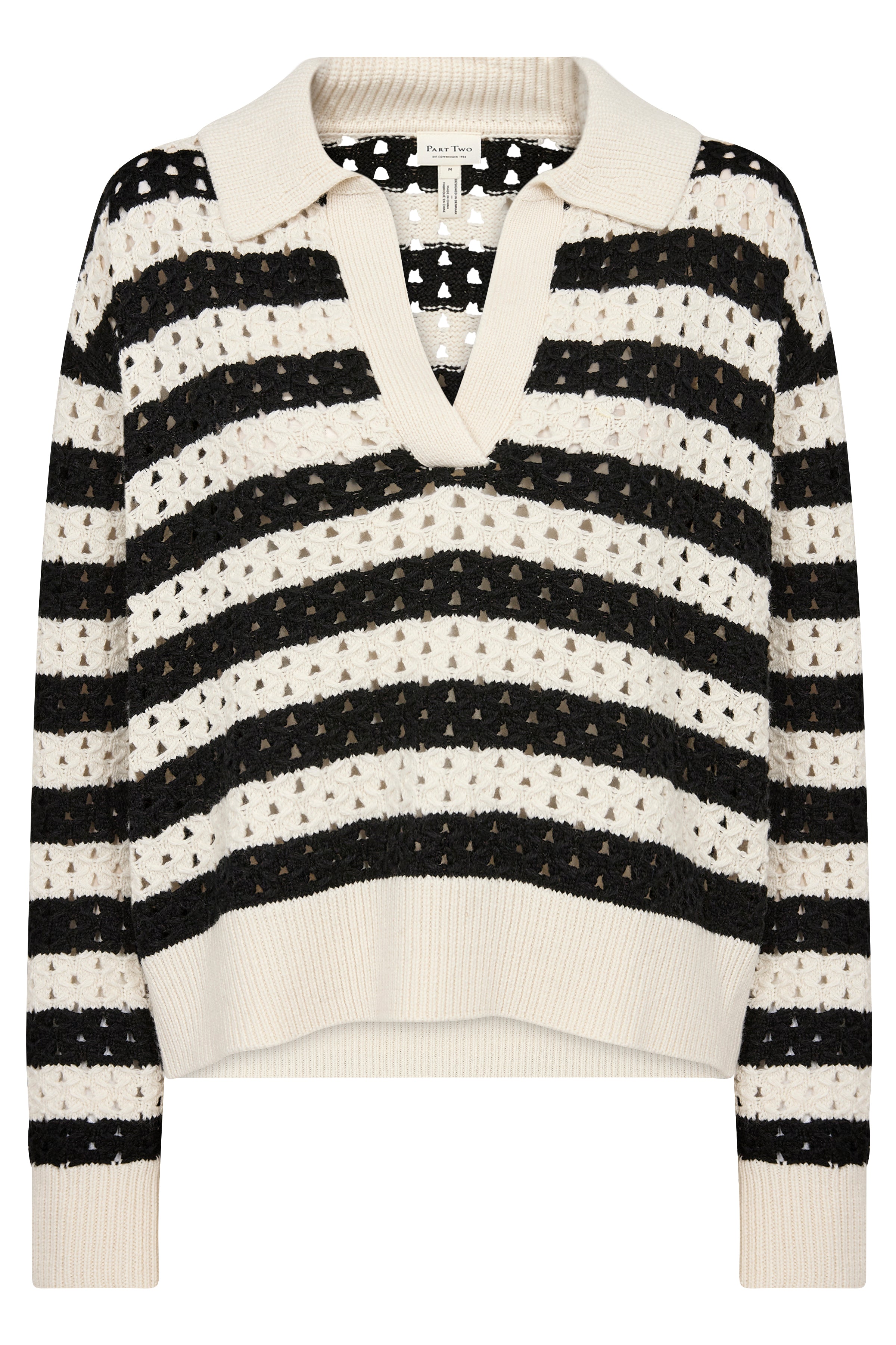 Naiya Black Stripe Sweater - 30309429