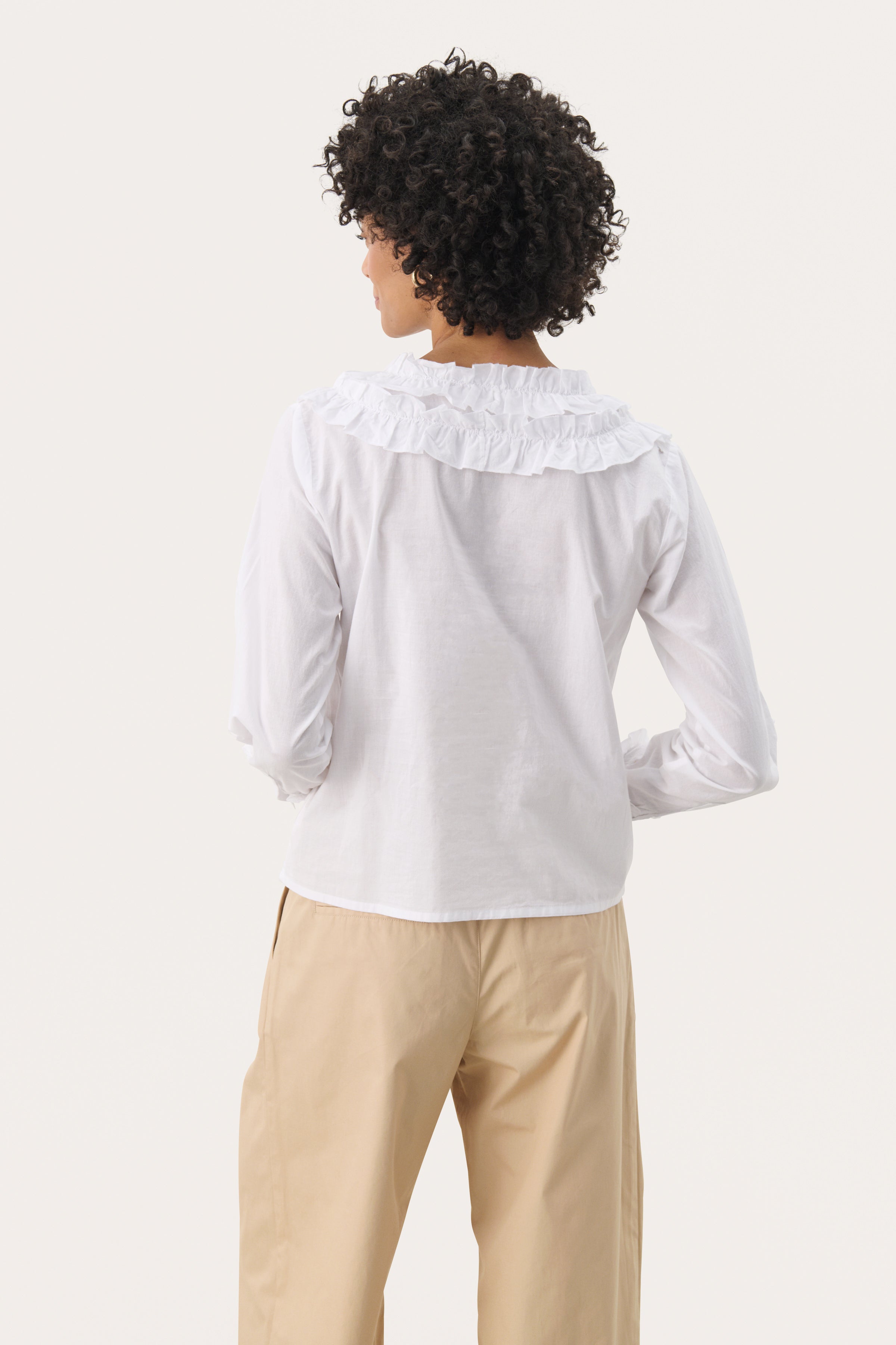 Noella White Ruffle Shirt - 30309562