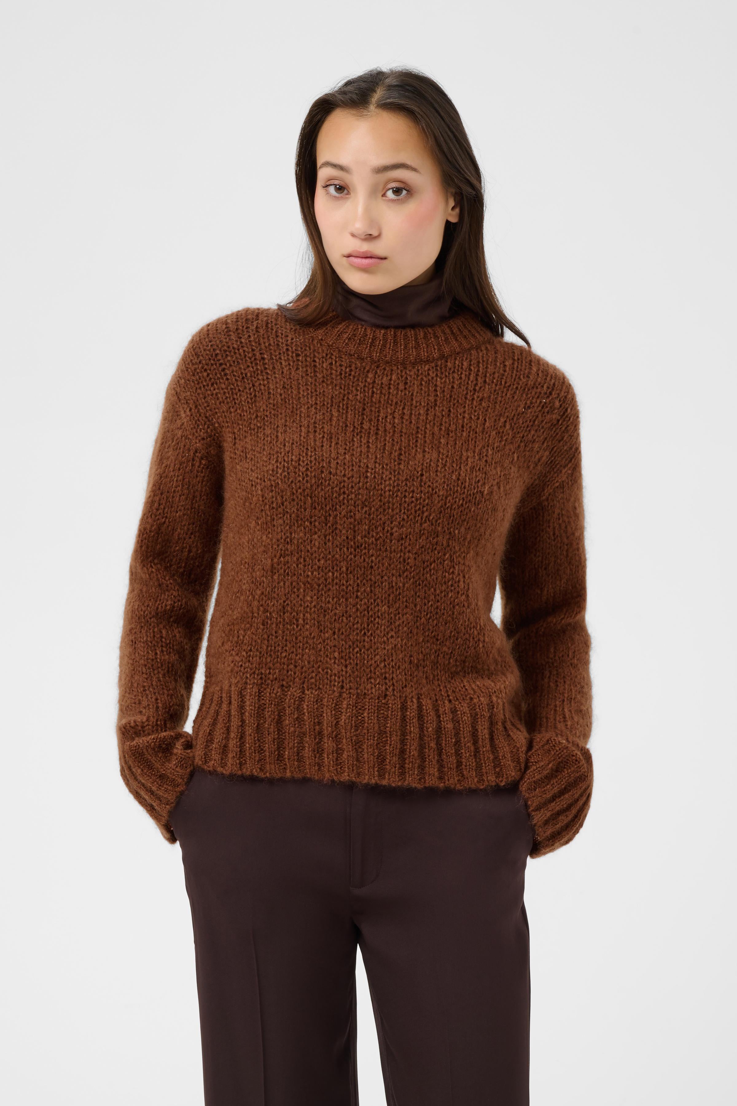 Sille Brown Crew Neck Pullover - 30310023