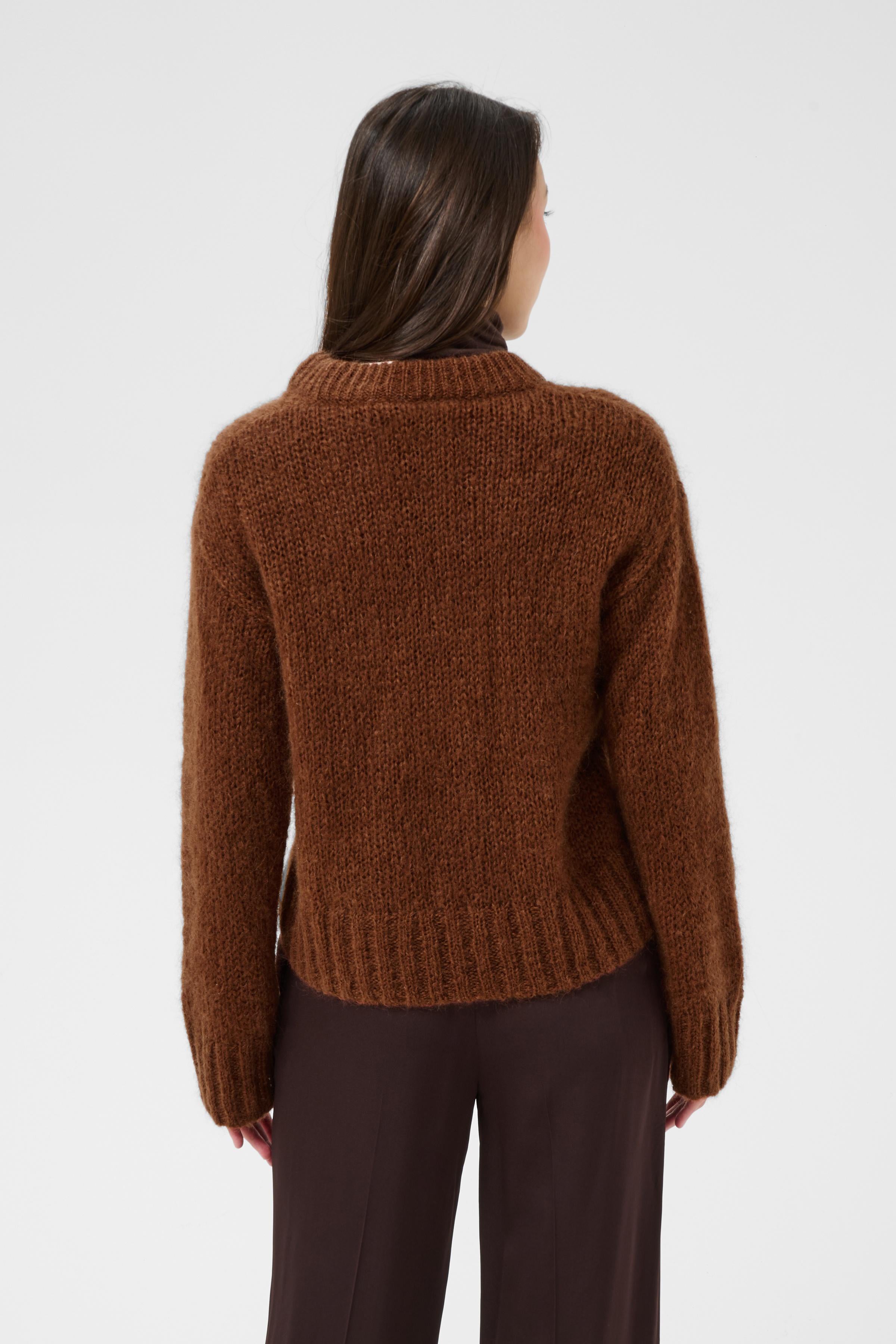 Sille Brown Crew Neck Pullover - 30310023