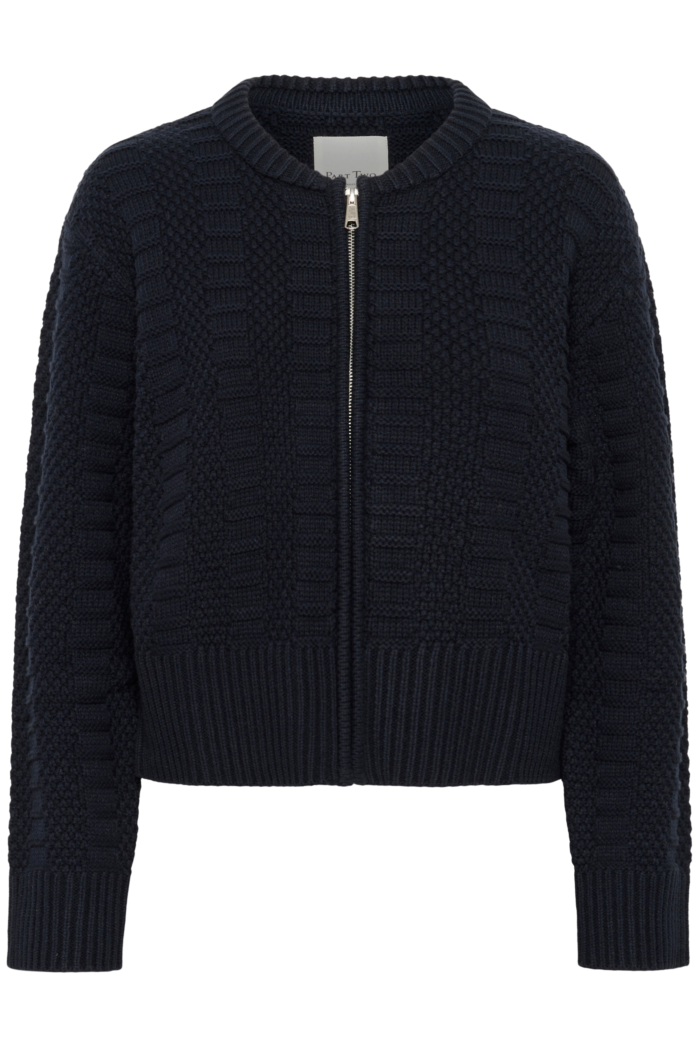 Shop Part Two Aniela Dark Navy Zip Cardigan - 30310397 | Vanity Fair