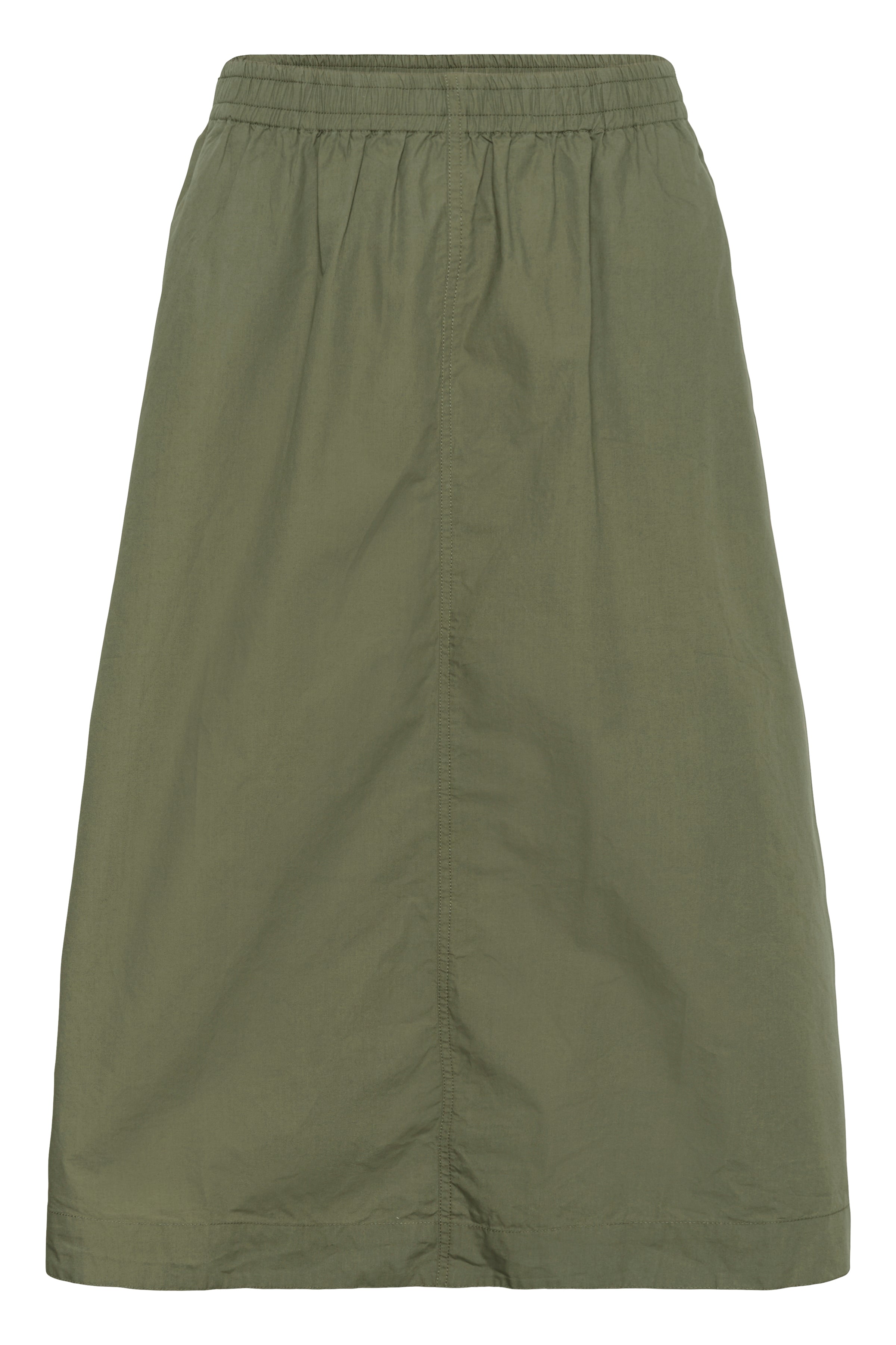 Asmina Smokey Olive Cotton Skirt - 30310408
